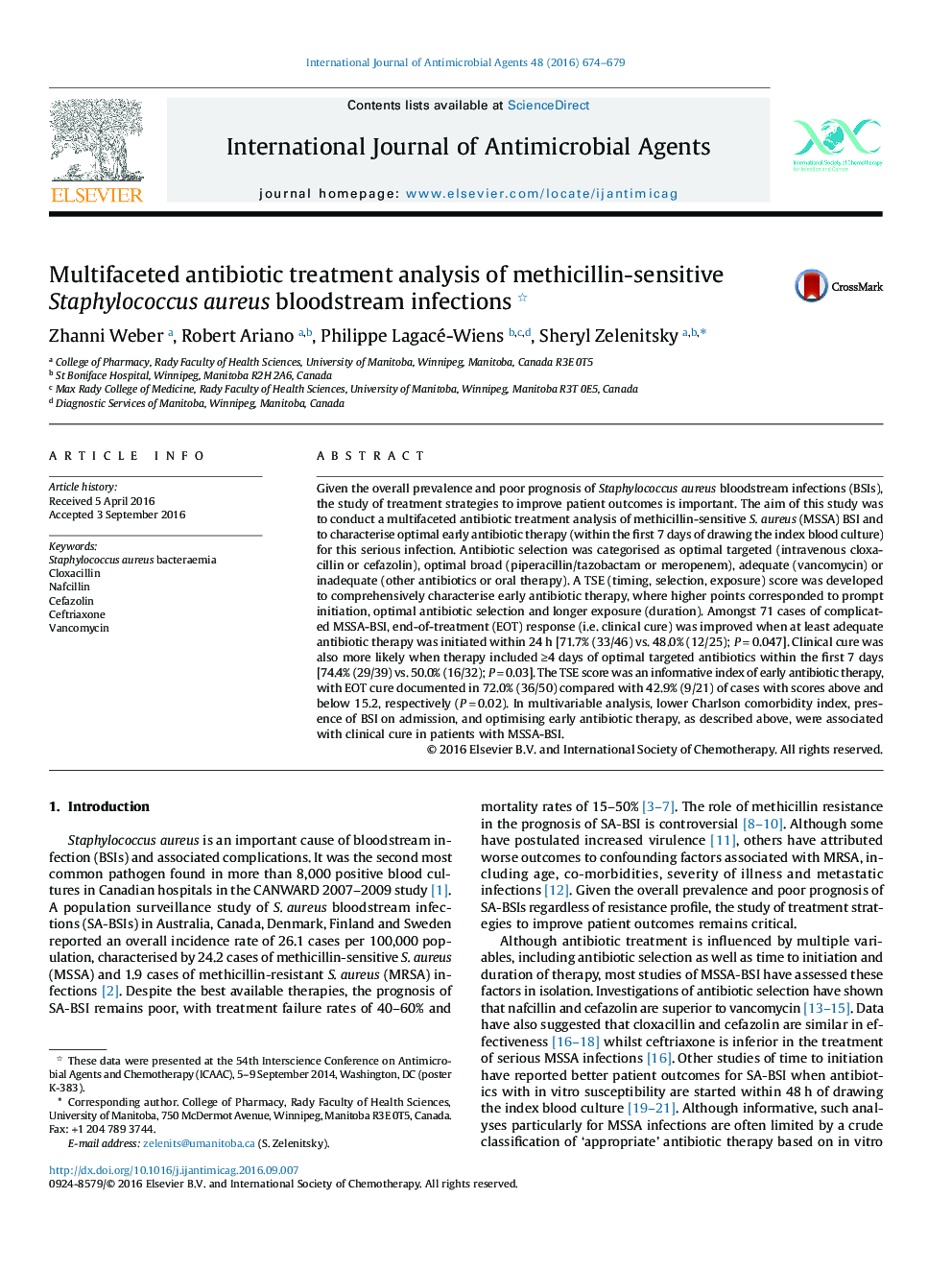 Multifaceted antibiotic treatment analysis of methicillin-sensitive Staphylococcus aureus bloodstream infections