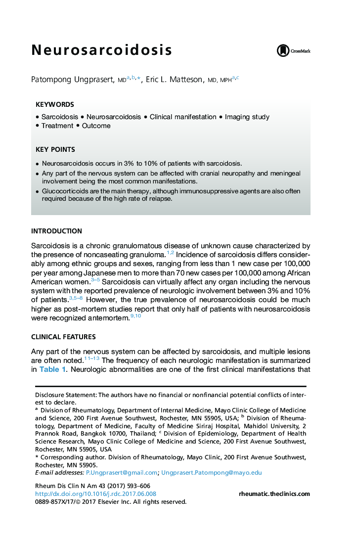 Neurosarcoidosis