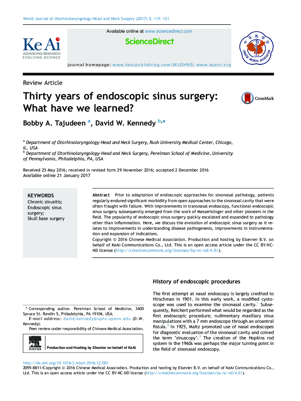 Thirty years of endoscopic sinus surgery: What have we learned?