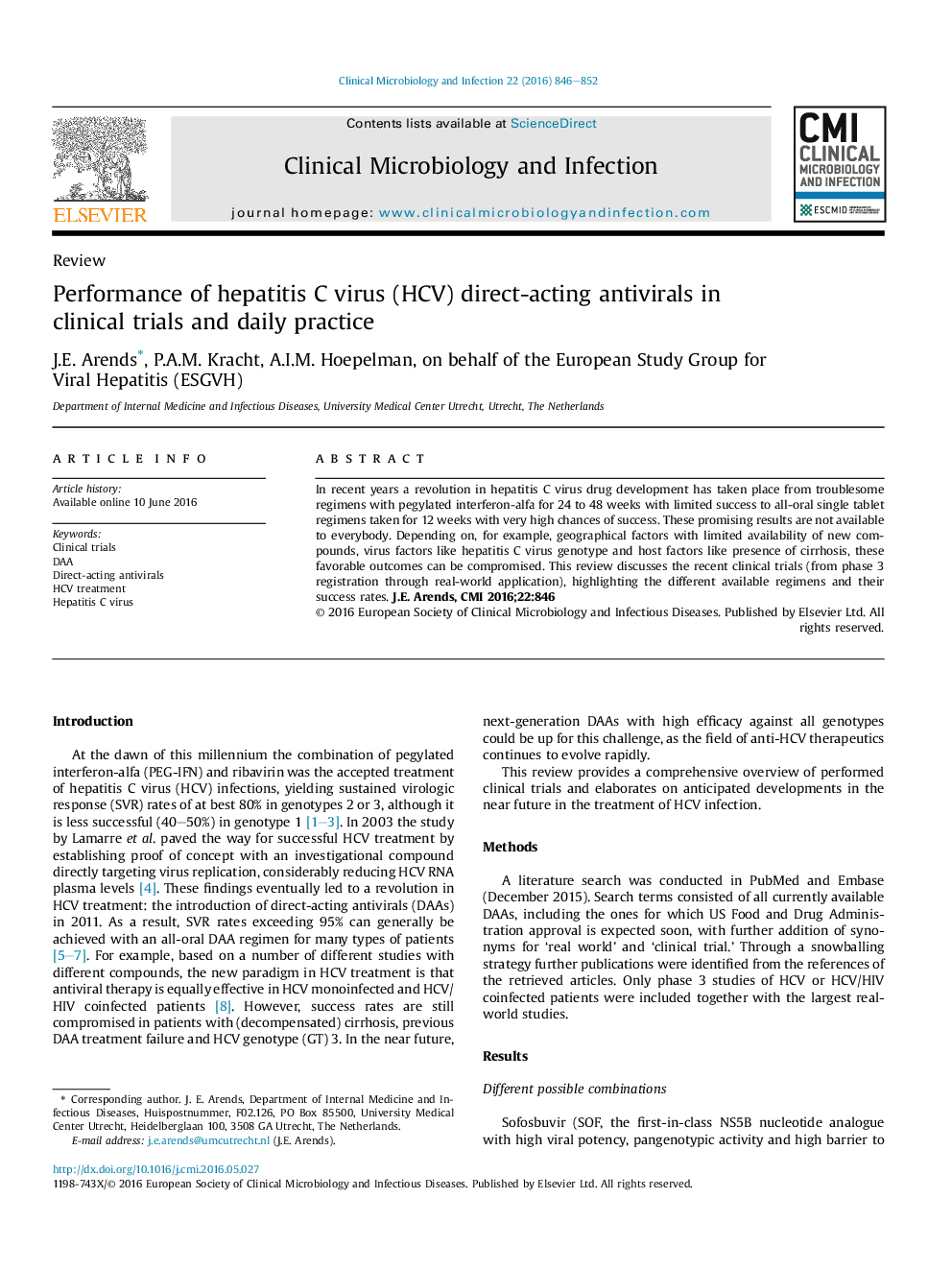 Performance of hepatitis C virus (HCV) direct-acting antivirals in clinical trials and daily practice