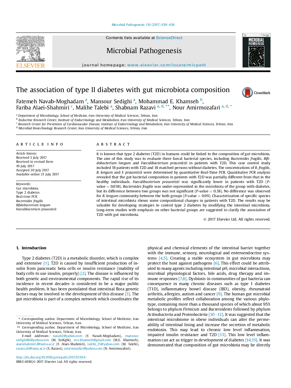 The association of type II diabetes with gut microbiota composition