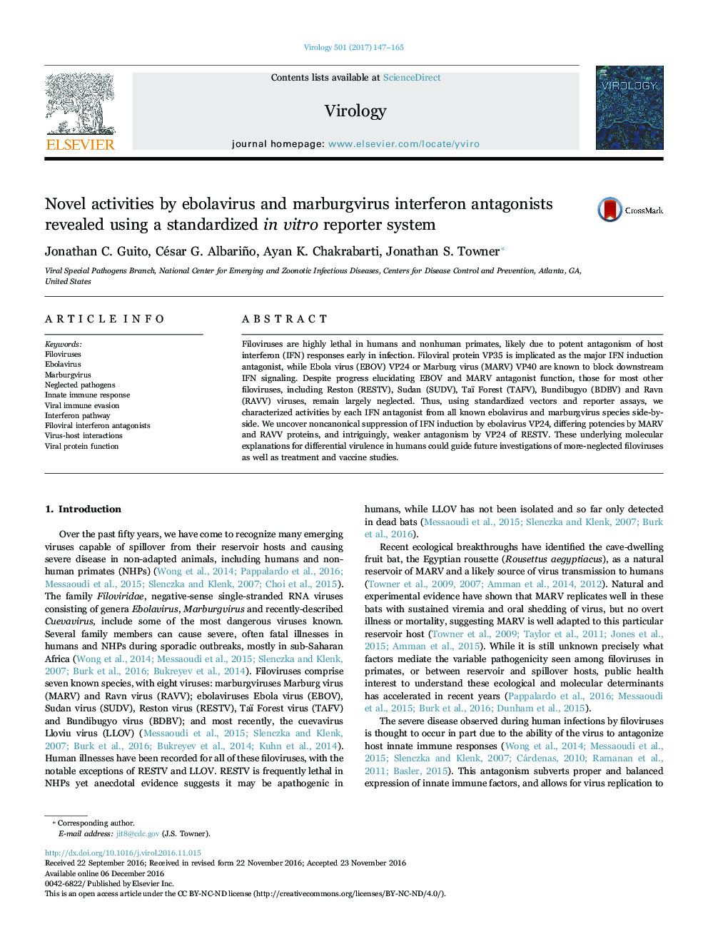 Novel activities by ebolavirus and marburgvirus interferon antagonists revealed using a standardized in vitro reporter system