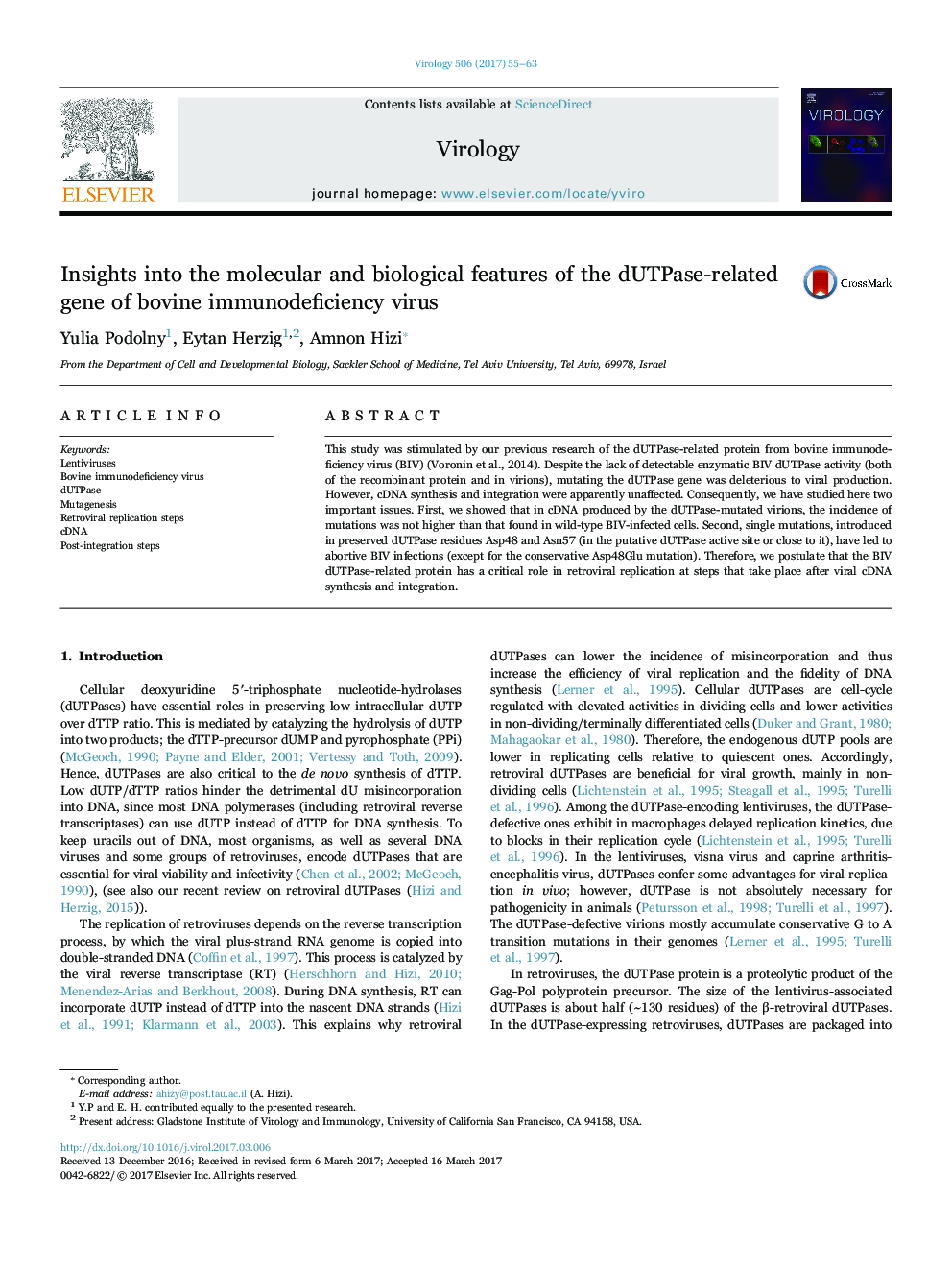 Insights into the molecular and biological features of the dUTPase-related gene of bovine immunodeficiency virus