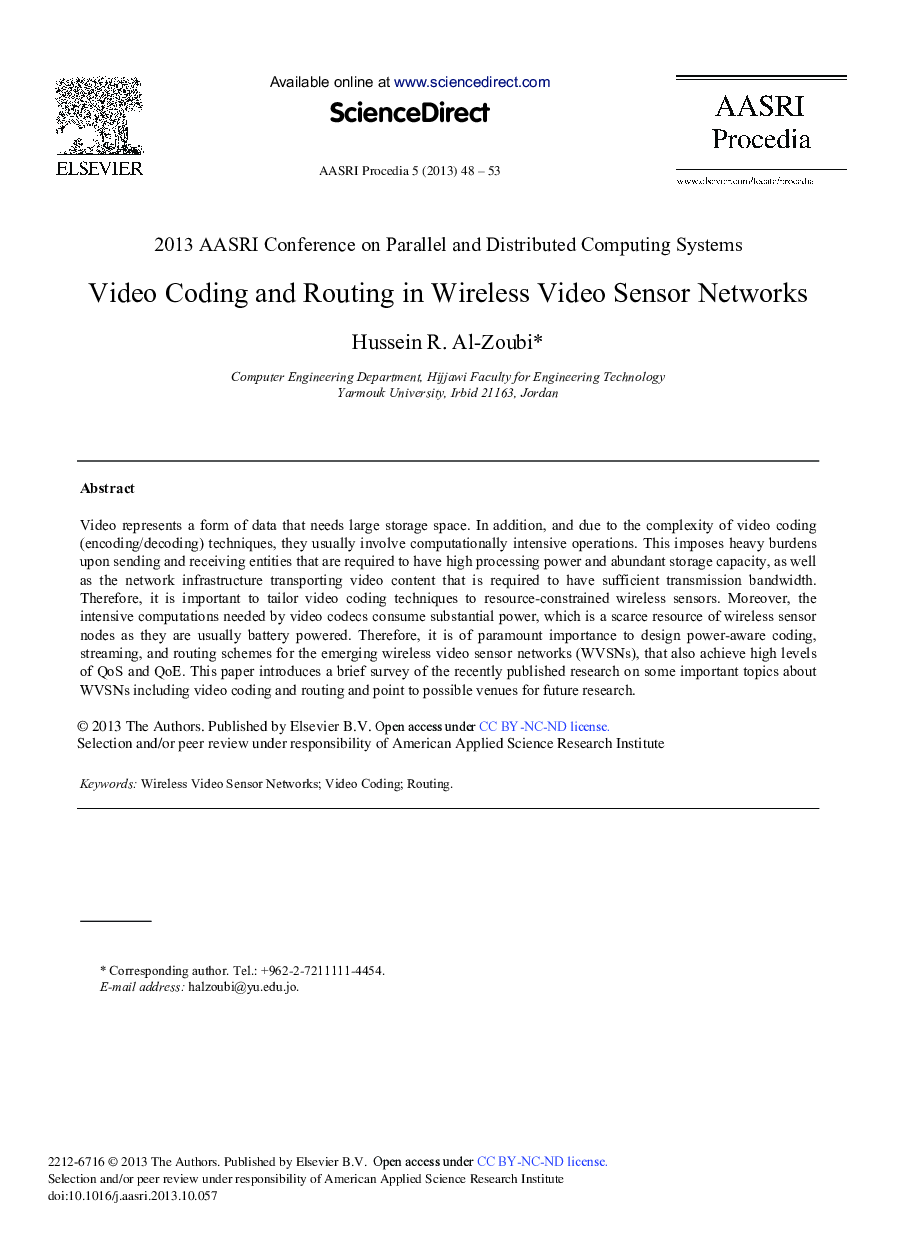 Video Coding and Routing in Wireless Video Sensor Networks 