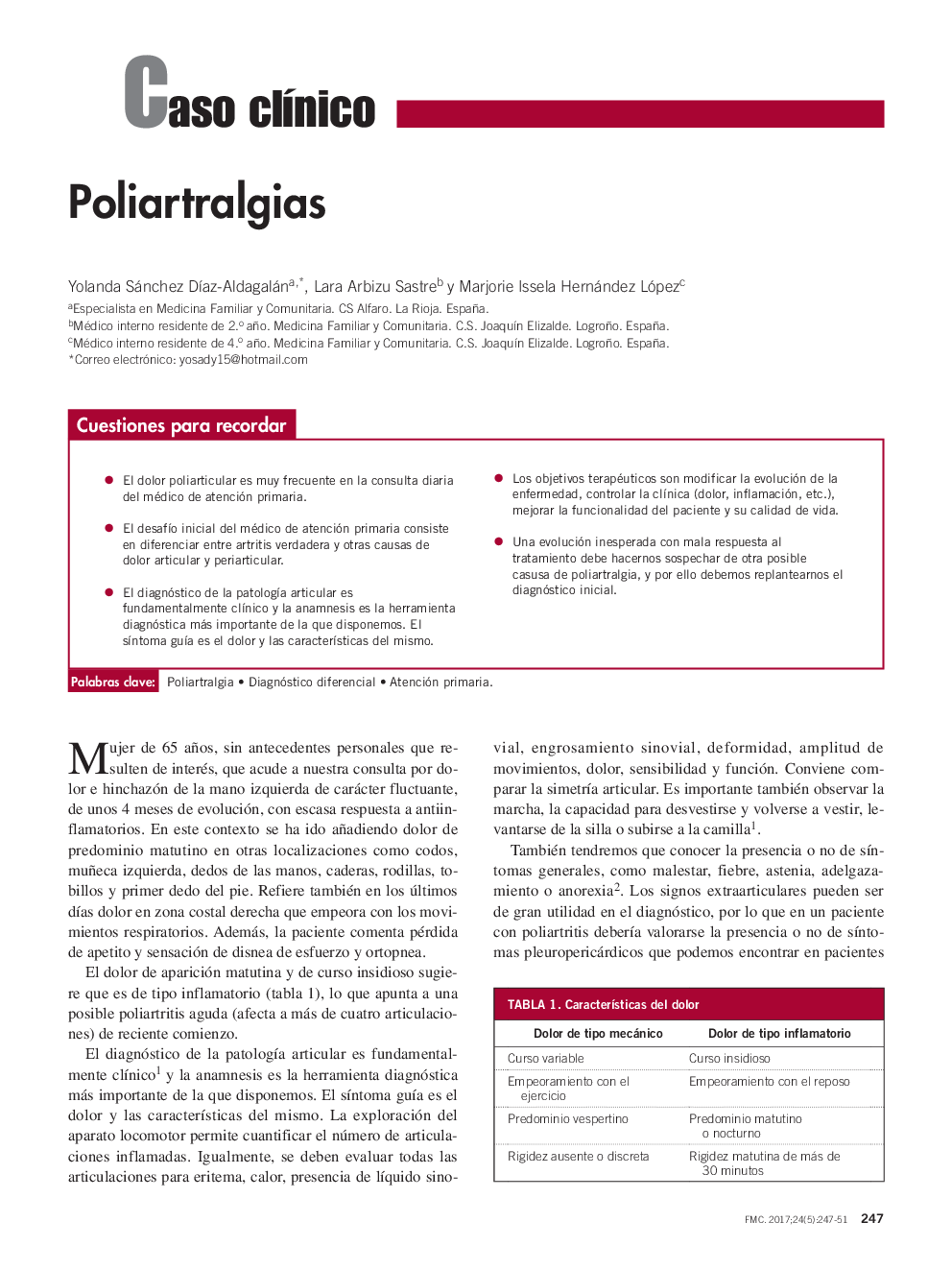 Poliartralgias