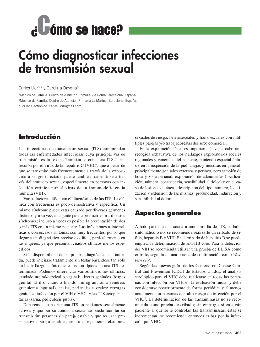 Cómo diagnosticar infecciones de transmisión sexual
