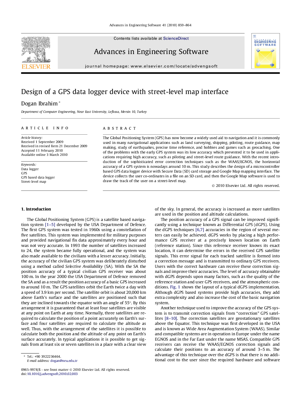 Design of a GPS data logger device with street-level map interface