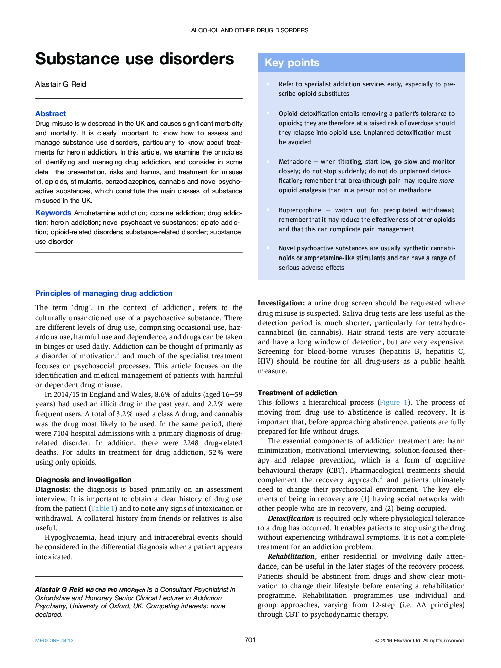 Substance use disorders