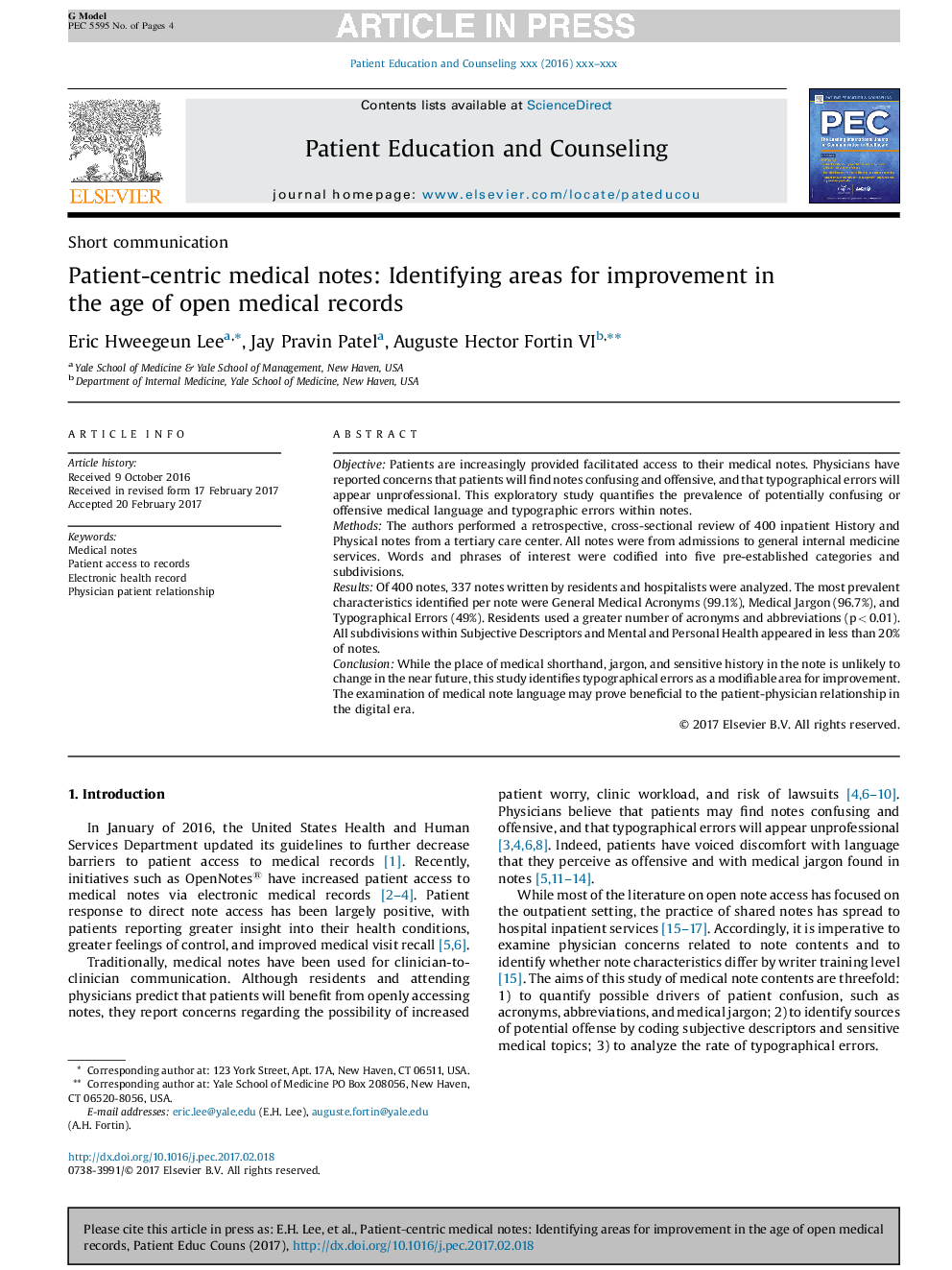 Patient-centric medical notes: Identifying areas for improvement in the age of open medical records