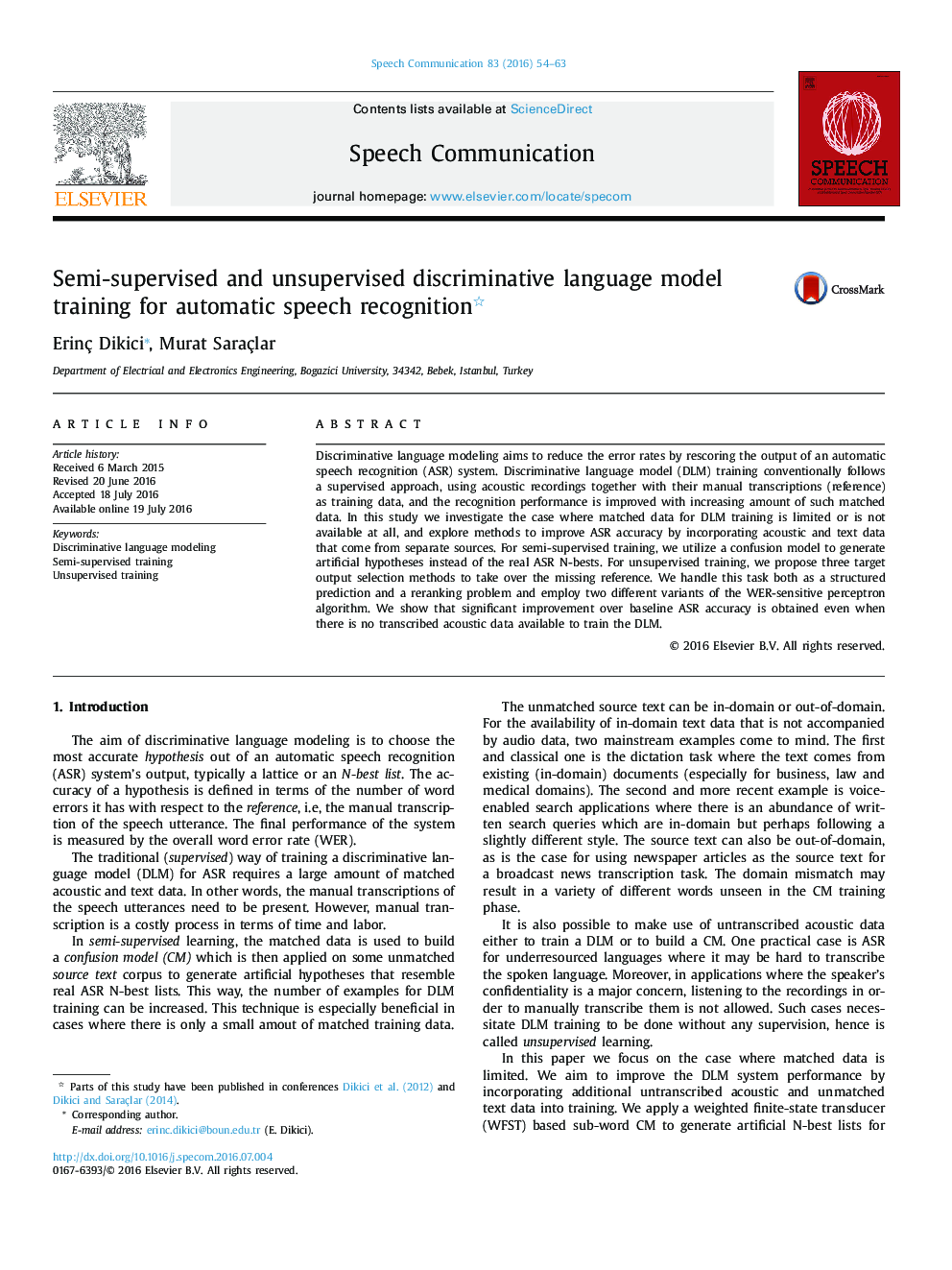 Semi-supervised and unsupervised discriminative language model training for automatic speech recognition 