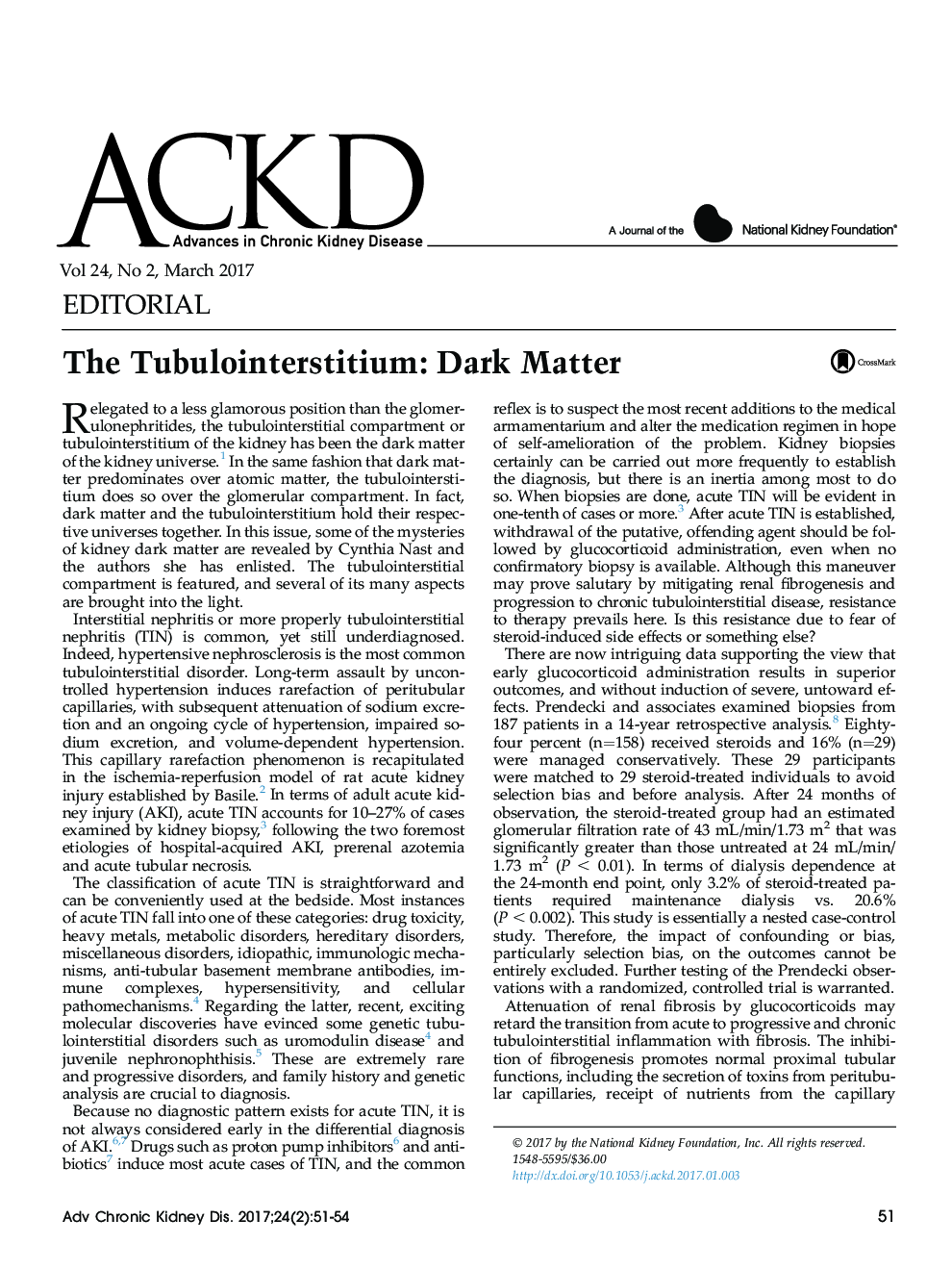 The Tubulointerstitium: Dark Matter