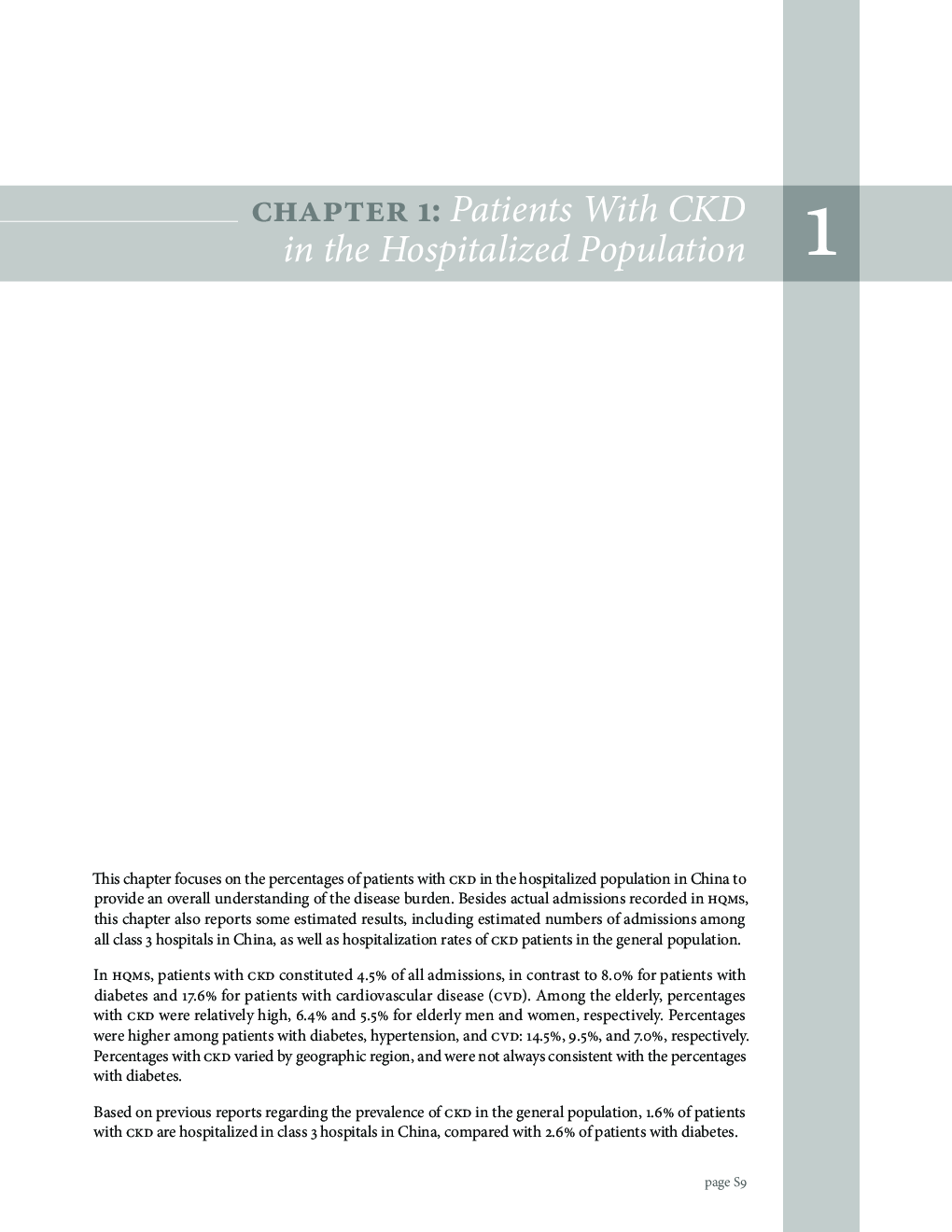 Chapter 1: Patients With CKD in the Hospitalized Population