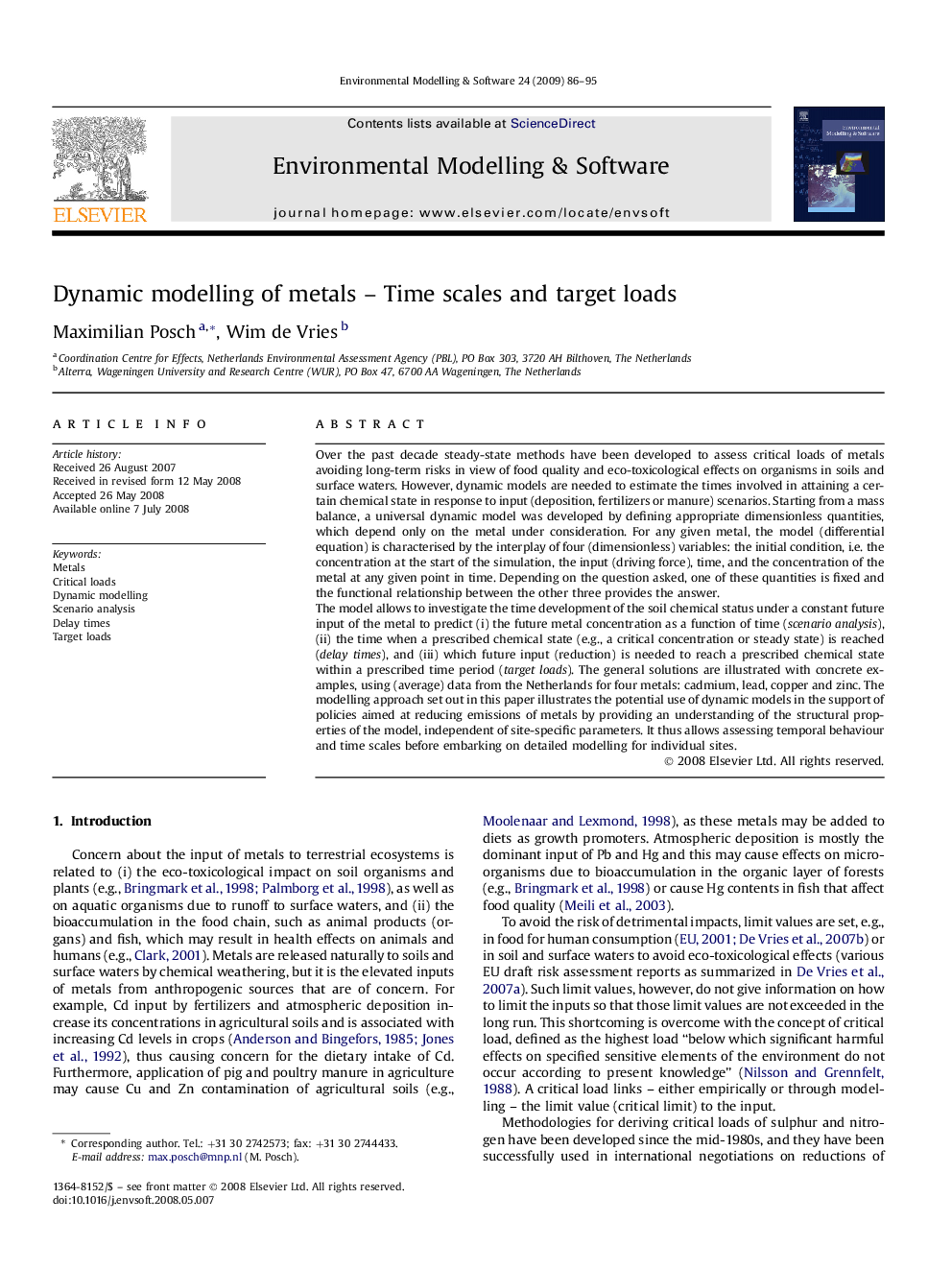 Dynamic modelling of metals – Time scales and target loads