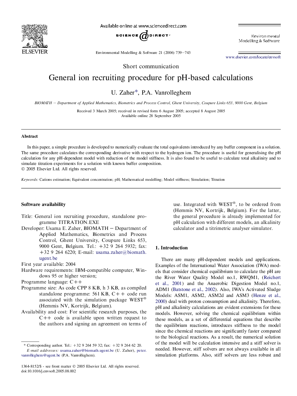 General ion recruiting procedure for pH-based calculations