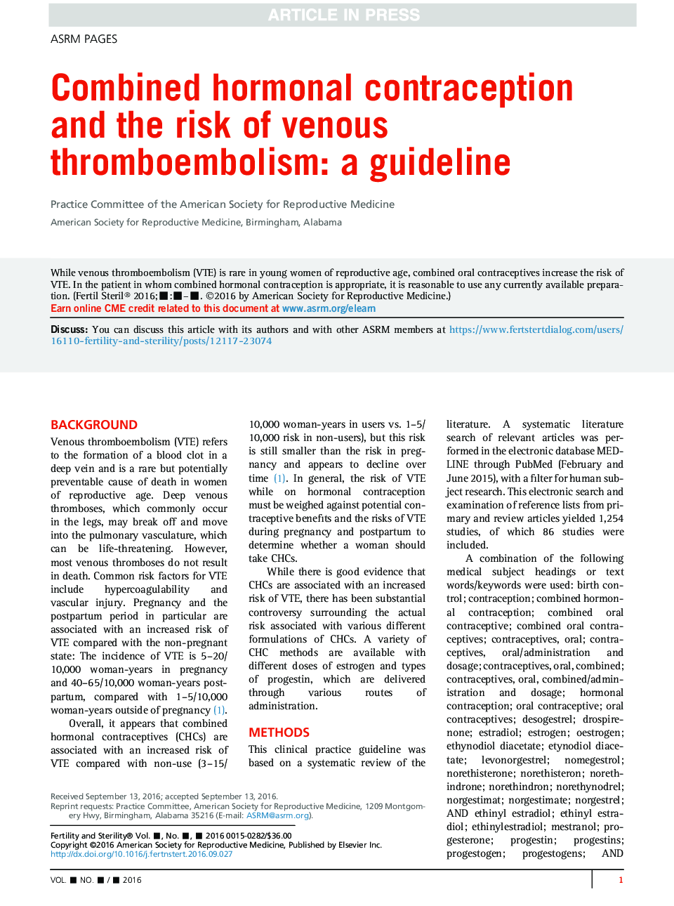 پیشگیری از ترکیب هورمونی ترکیبی و خطر ترومبوآمبولی وریدی: یک راهنما 
