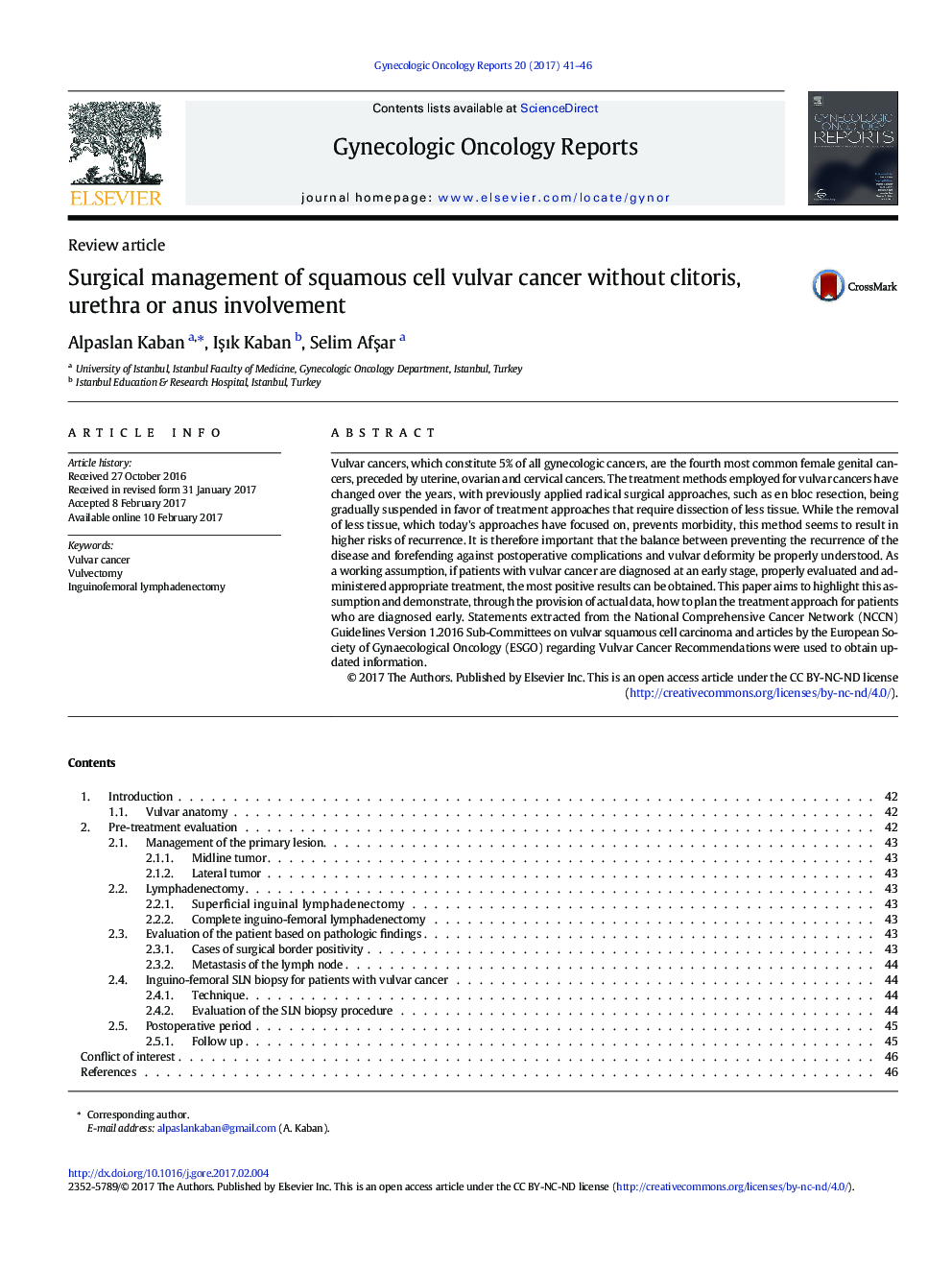 Surgical management of squamous cell vulvar cancer without clitoris, urethra or anus involvement