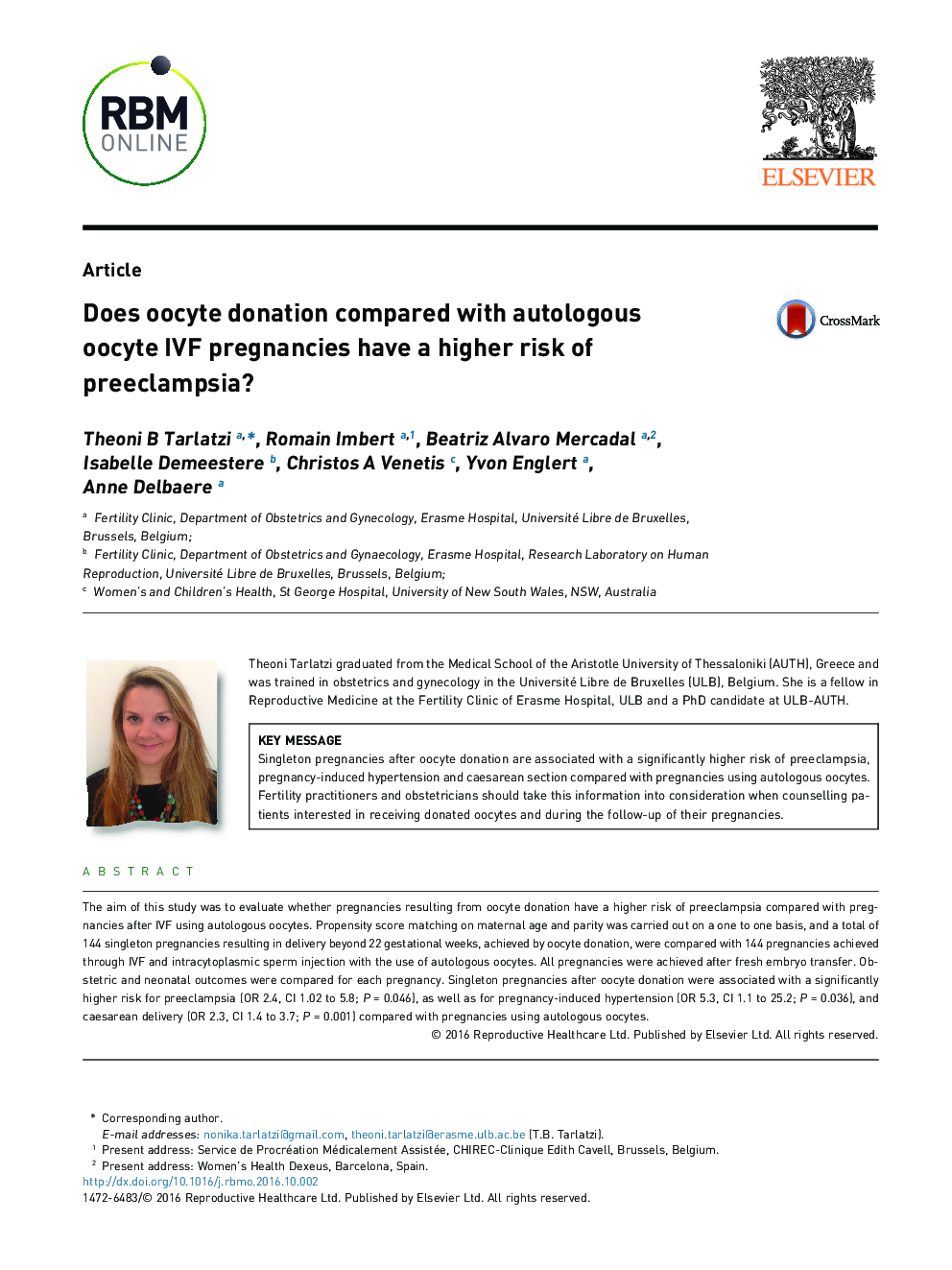 Does oocyte donation compared with autologous oocyte IVF pregnancies have a higher risk of preeclampsia?