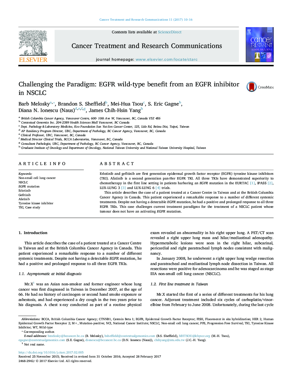 Challenging the Paradigm: EGFR wild-type benefit from an EGFR inhibitor in NSCLC