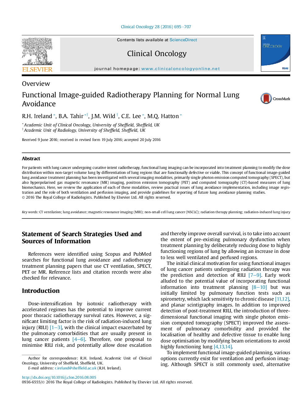 Functional Image-guided Radiotherapy Planning for Normal Lung Avoidance