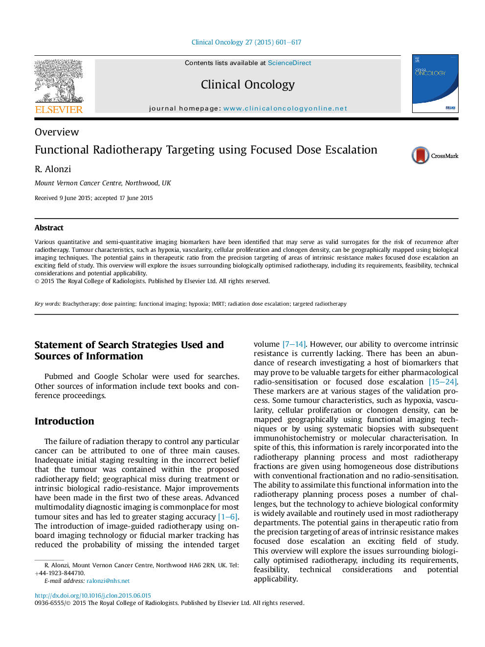 Functional Radiotherapy Targeting using Focused Dose Escalation