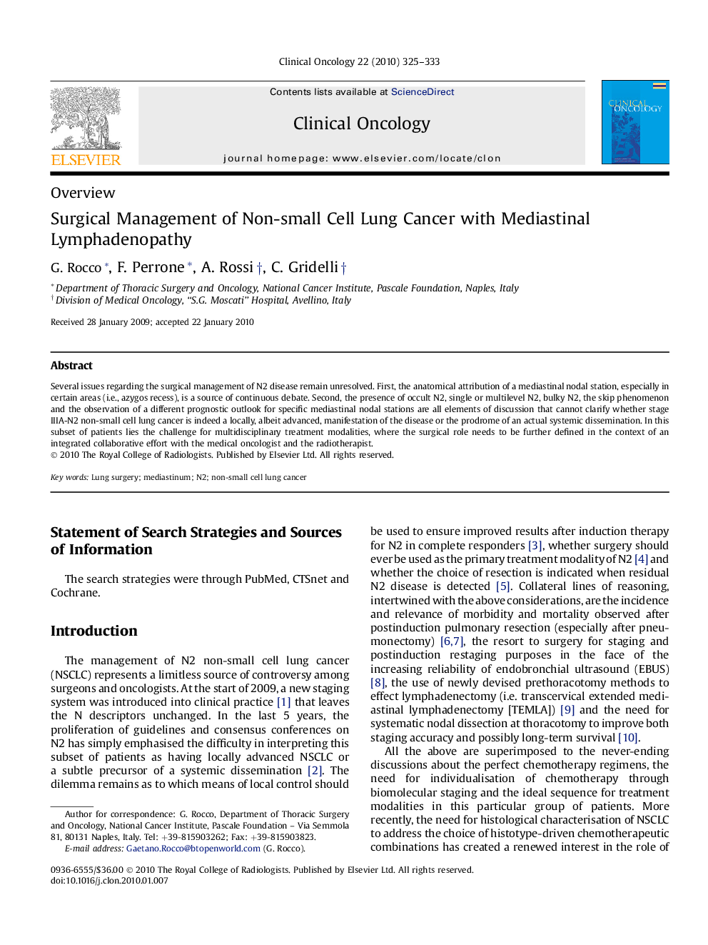 Surgical Management of Non-small Cell Lung Cancer with Mediastinal Lymphadenopathy