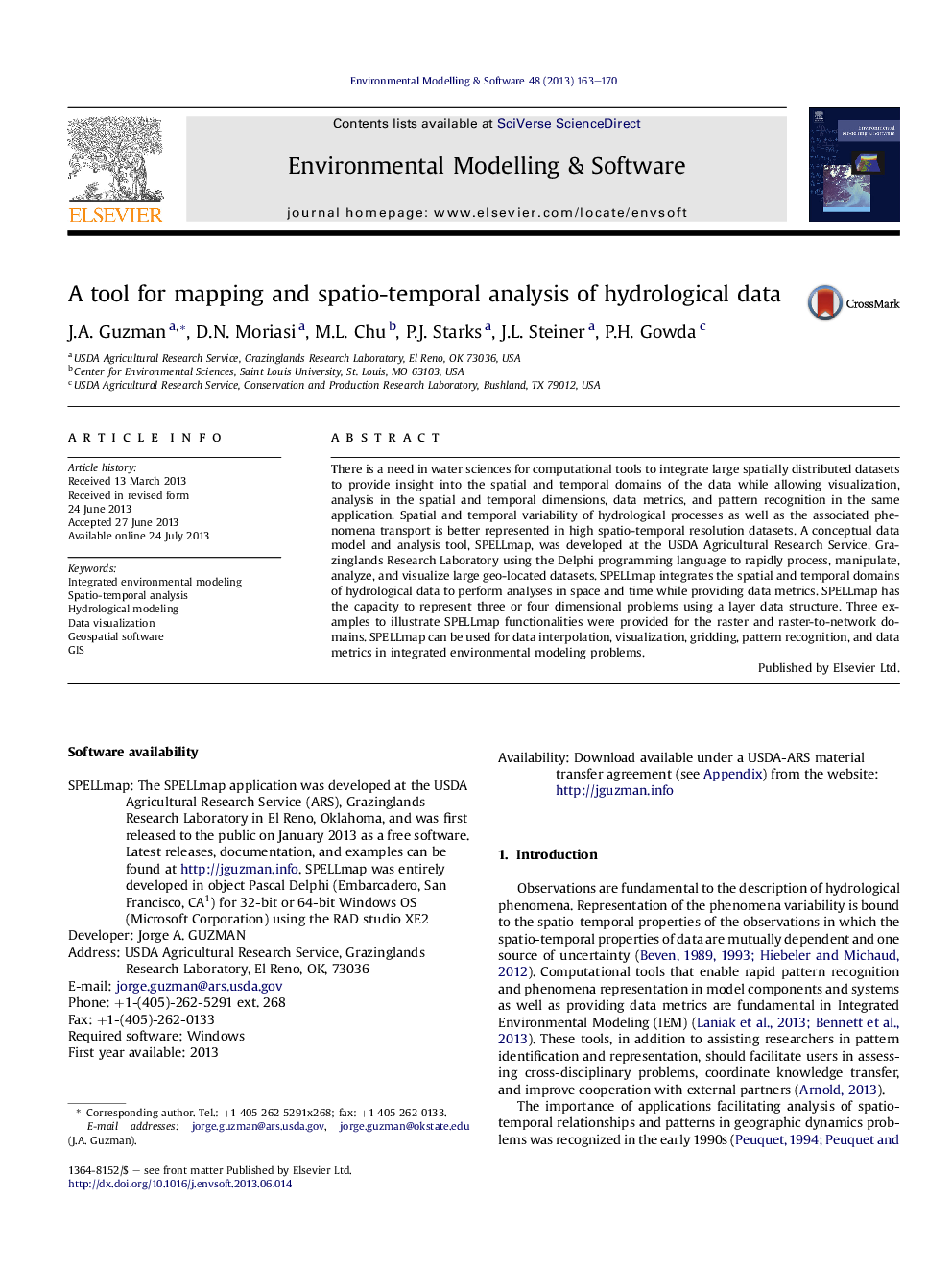 A tool for mapping and spatio-temporal analysis of hydrological data