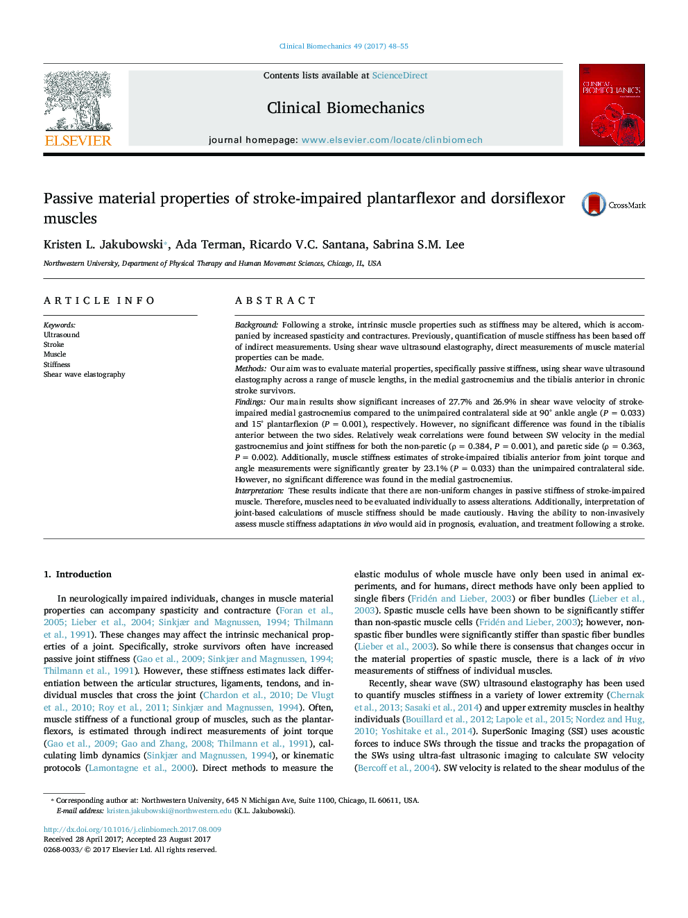 Passive material properties of stroke-impaired plantarflexor and dorsiflexor muscles