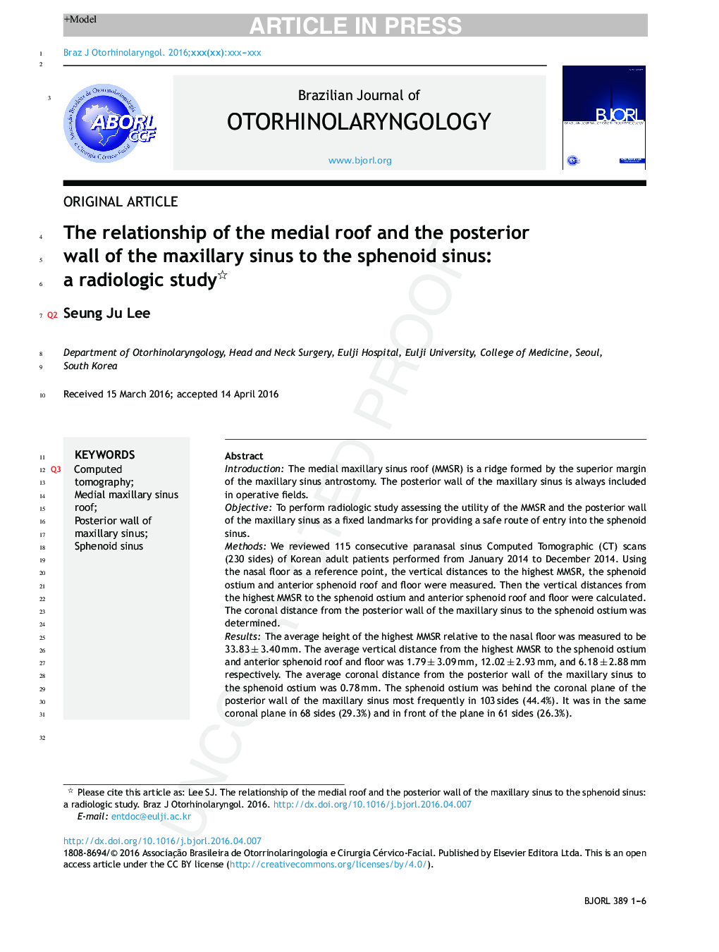 The relationship of the medial roof and the posterior wall of the maxillary sinus to the sphenoid sinus: a radiologic study