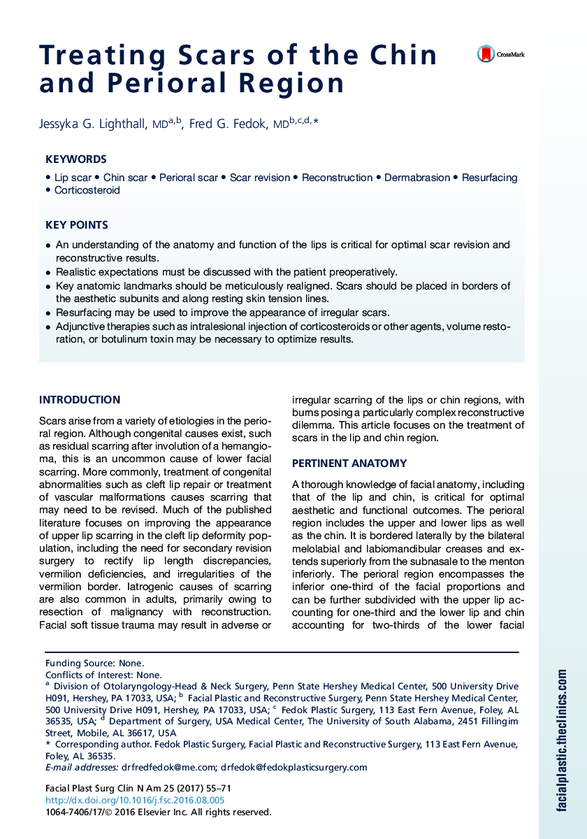 Treating Scars of the Chin and Perioral Region