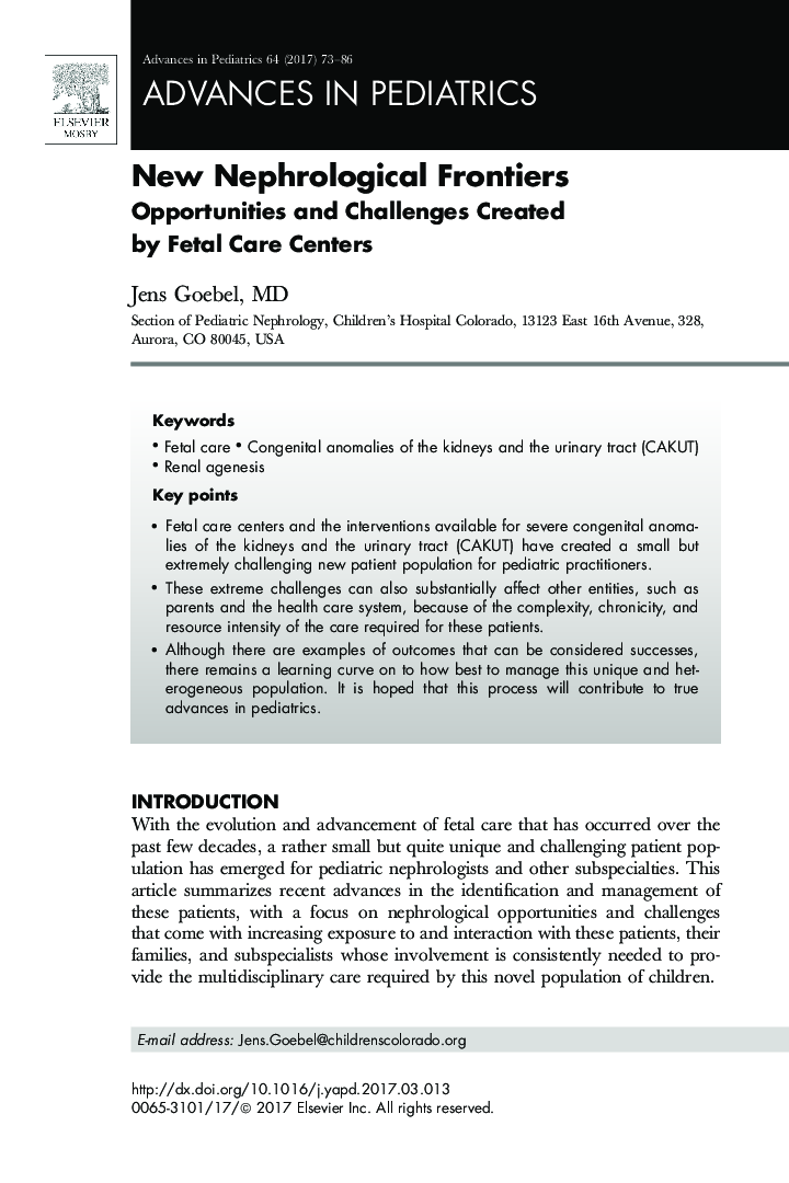 New Nephrological Frontiers