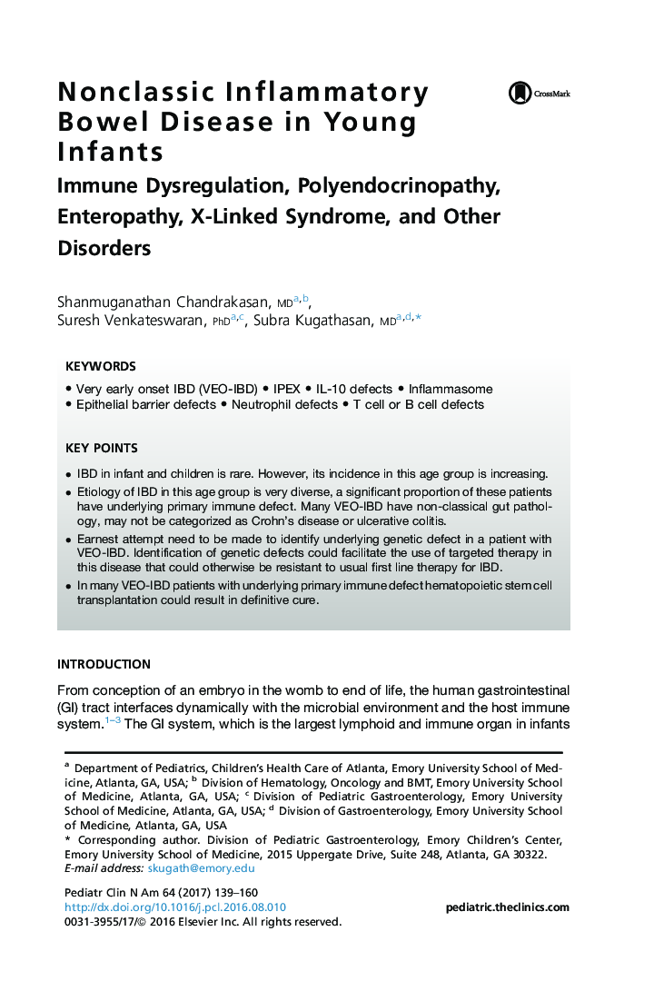 Nonclassic Inflammatory Bowel Disease in Young Infants