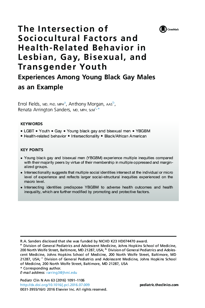 تقاطع عوامل اجتماعی فرهنگی و رفتارهای بهداشتی در جوانان لزبین، همجنسگرا، دوجنسگرا و ترانسدان 