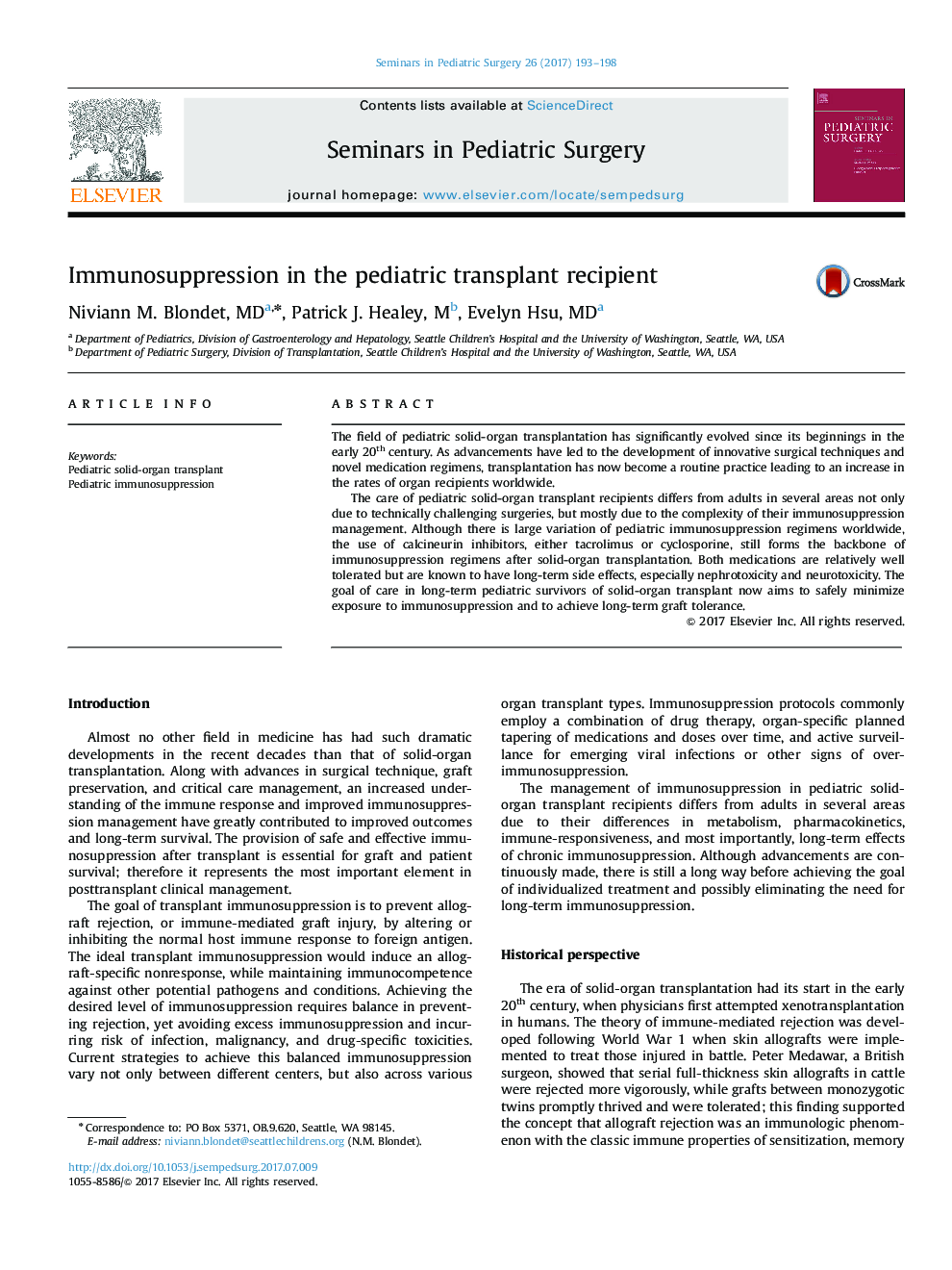 Immunosuppression in the pediatric transplant recipient