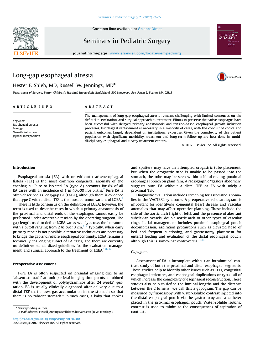 Long-gap esophageal atresia