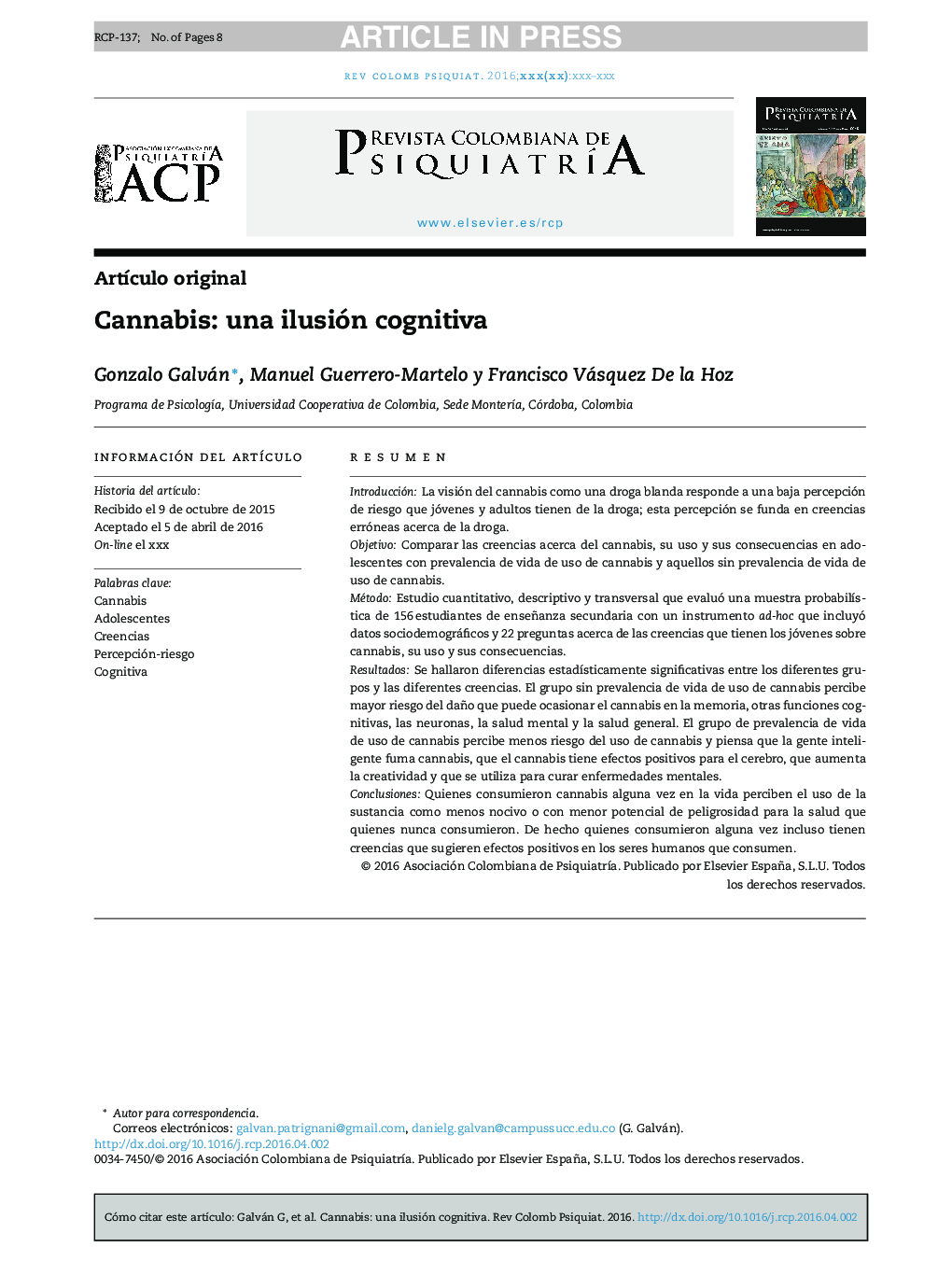 Cannabis: una ilusión cognitiva