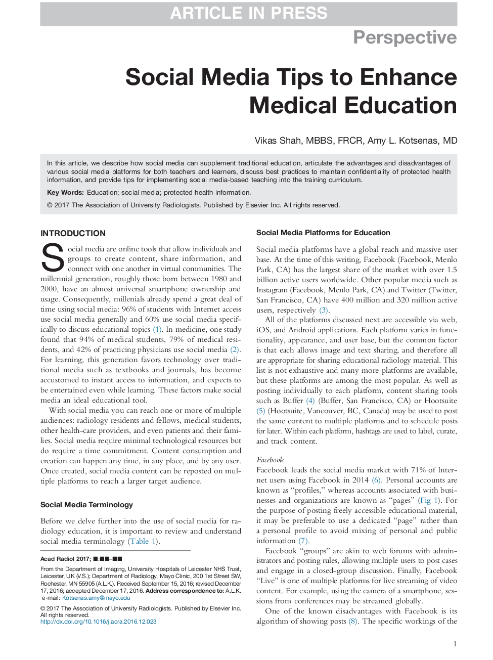 Social Media Tips to Enhance Medical Education