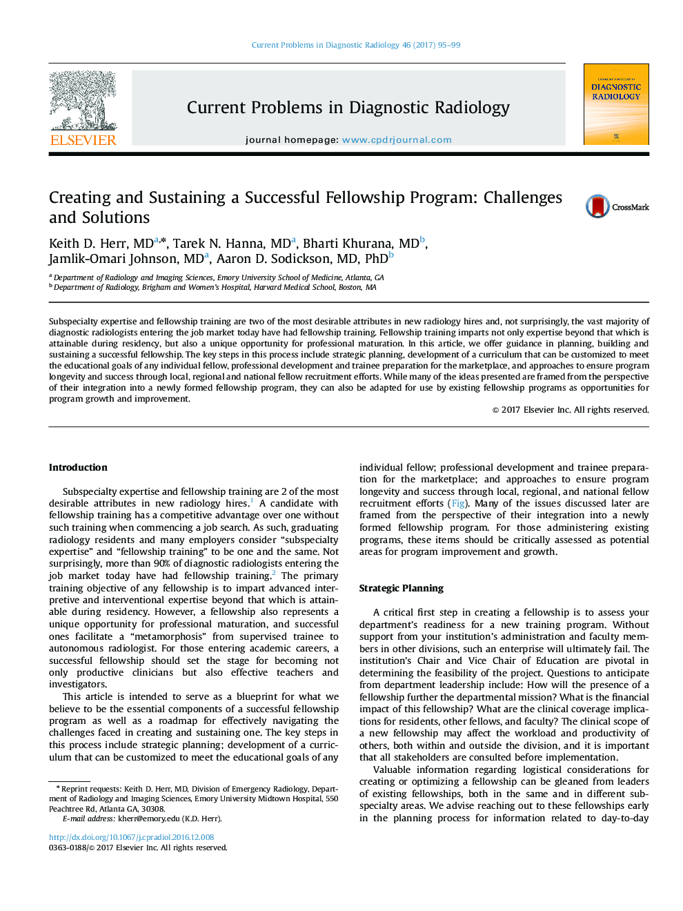 Creating and Sustaining a Successful Fellowship Program: Challenges and Solutions
