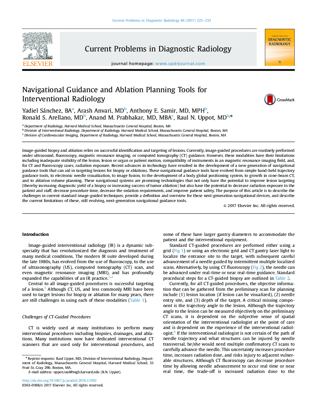 Navigational Guidance and Ablation Planning Tools for Interventional Radiology