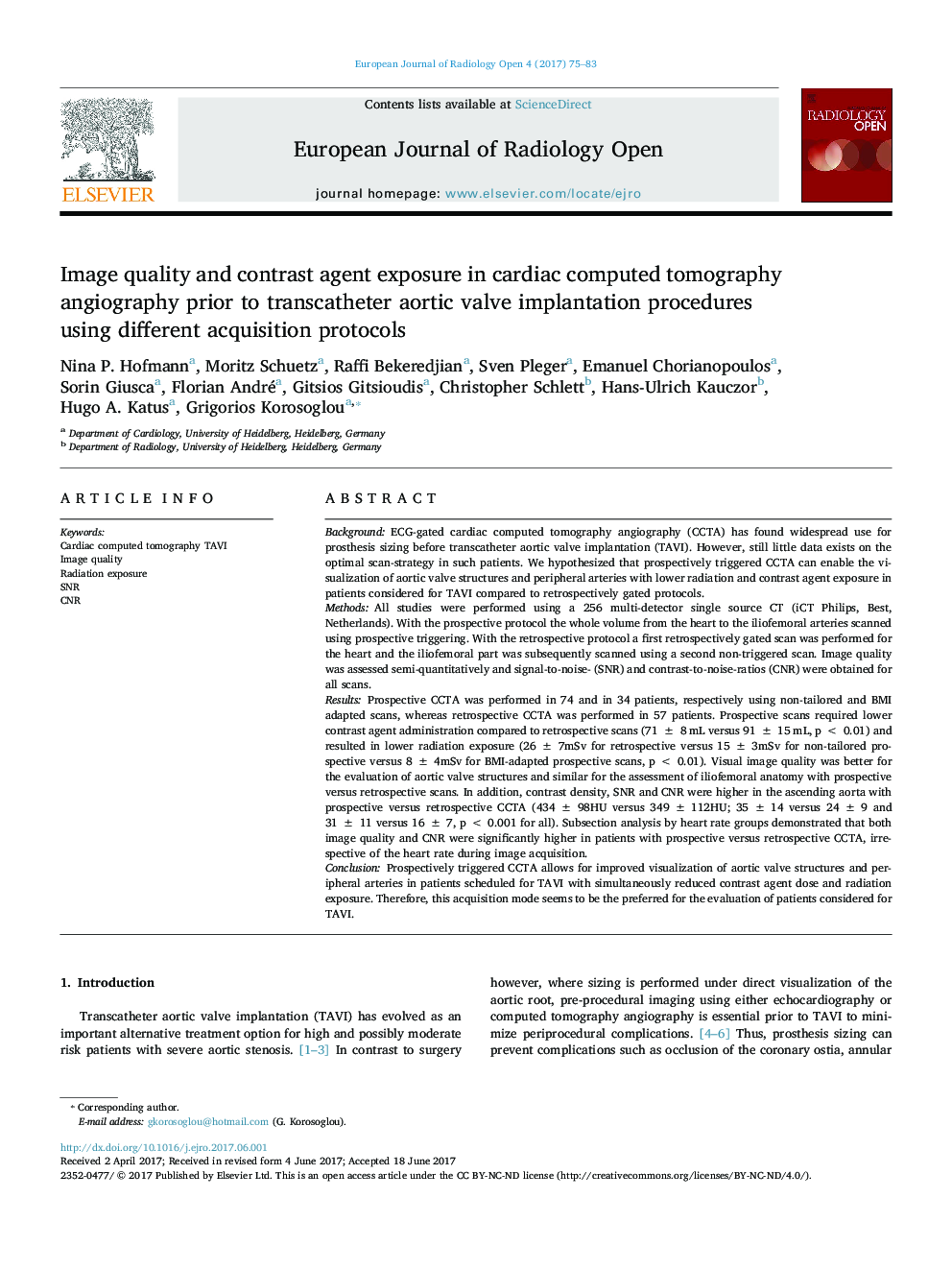 Image quality and contrast agent exposure in cardiac computed tomography angiography prior to transcatheter aortic valve implantation procedures using different acquisition protocols