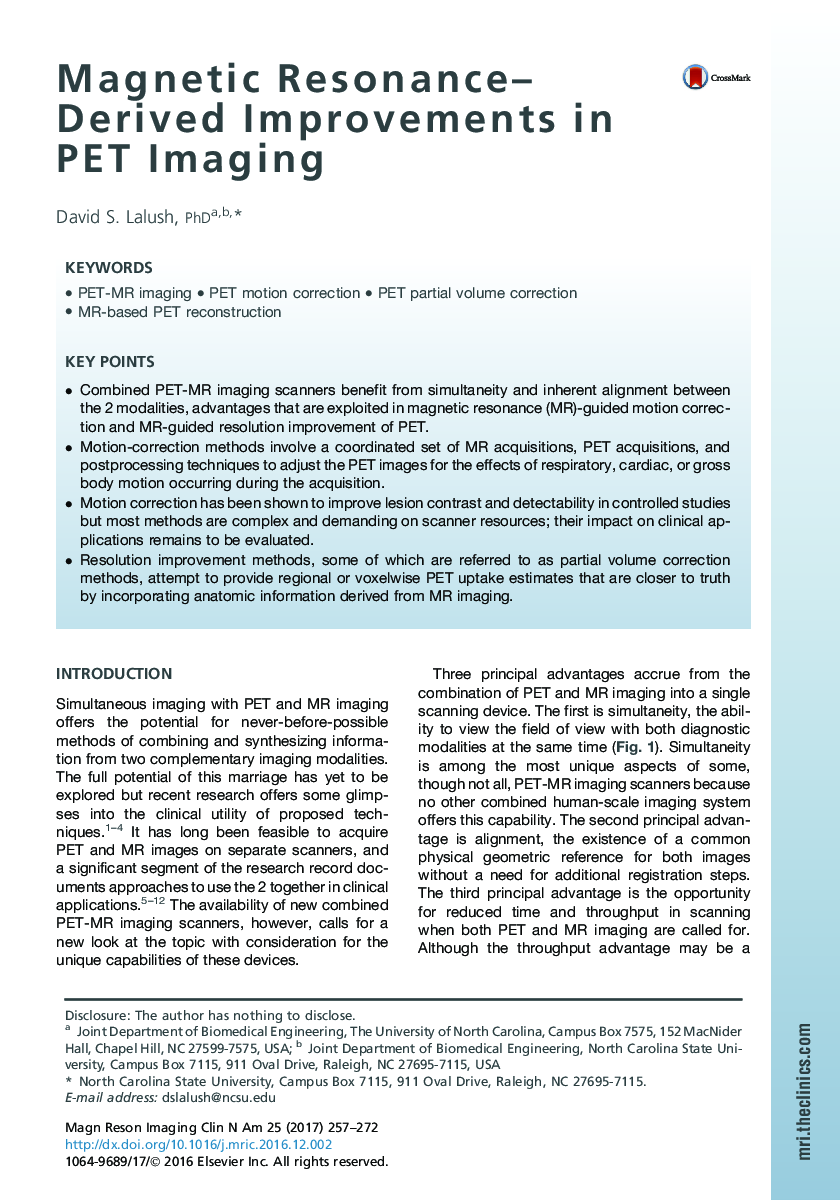 Magnetic Resonance-Derived Improvements in PET Imaging