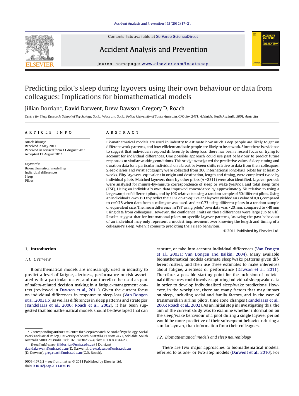 Predicting pilot's sleep during layovers using their own behaviour or data from colleagues: Implications for biomathematical models