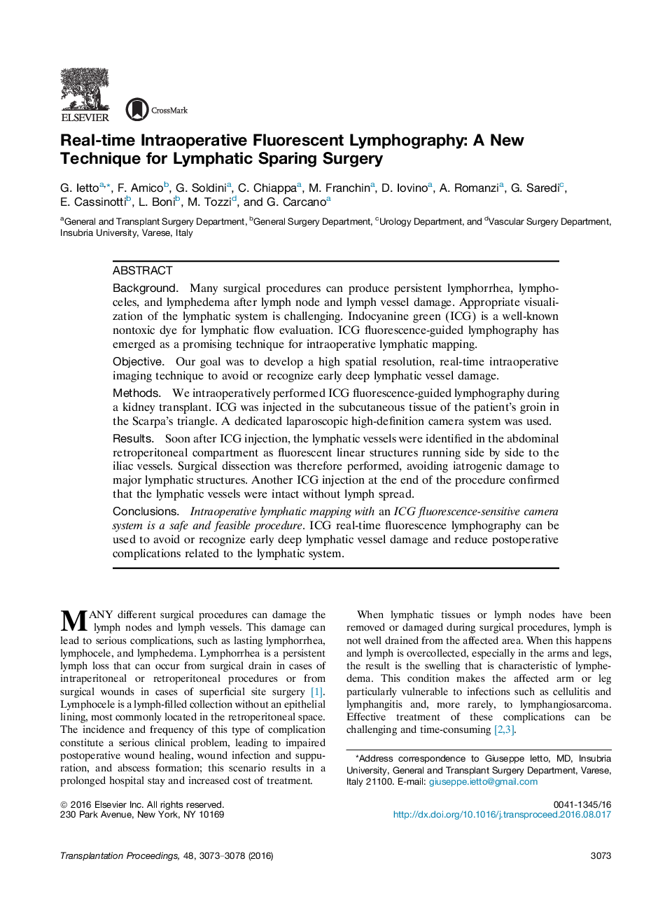 همکاری اصلی: گزارش موارد مورد لنفوفوراسیون لیپوفیزاسیون داخل لیپوپروتئینی کادمیوم زمان واقعی: تکنیک جدید برای جراحی پارگی لنفاوی 