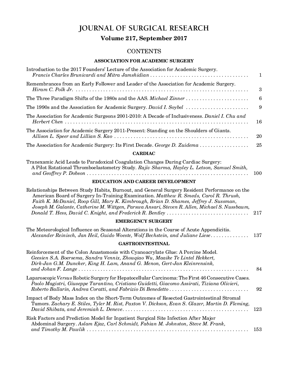 Table of Contents
