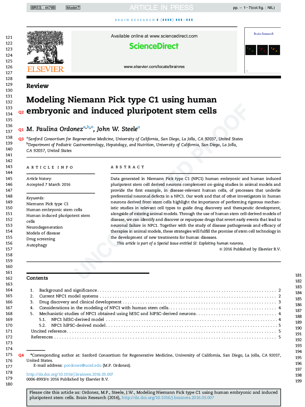 عکس صفحه اول مقاله: Modeling Niemann Pick type C1 using human embryonic and induced pluripotent stem cells Modeling Niemann Pick type C1 using human embryonic and induced pluripotent stem cells