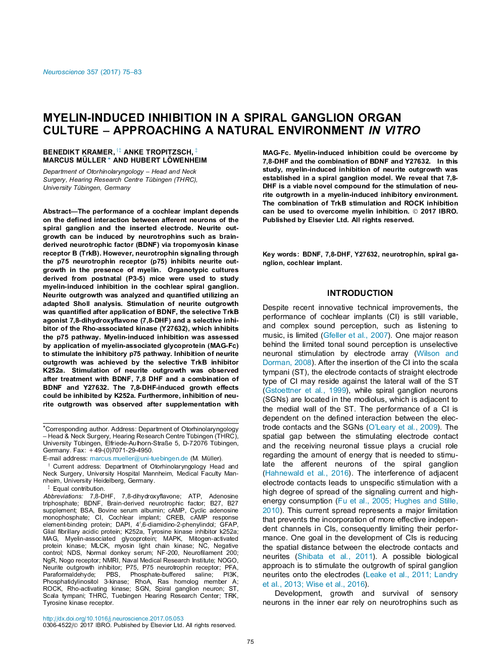 مهار ناشی از میلین در یک فرهنگ ارگ انسانی مارپیچی - در حال نزدیک شدن به محیط طبیعی در محیط آزمایشگاهی 