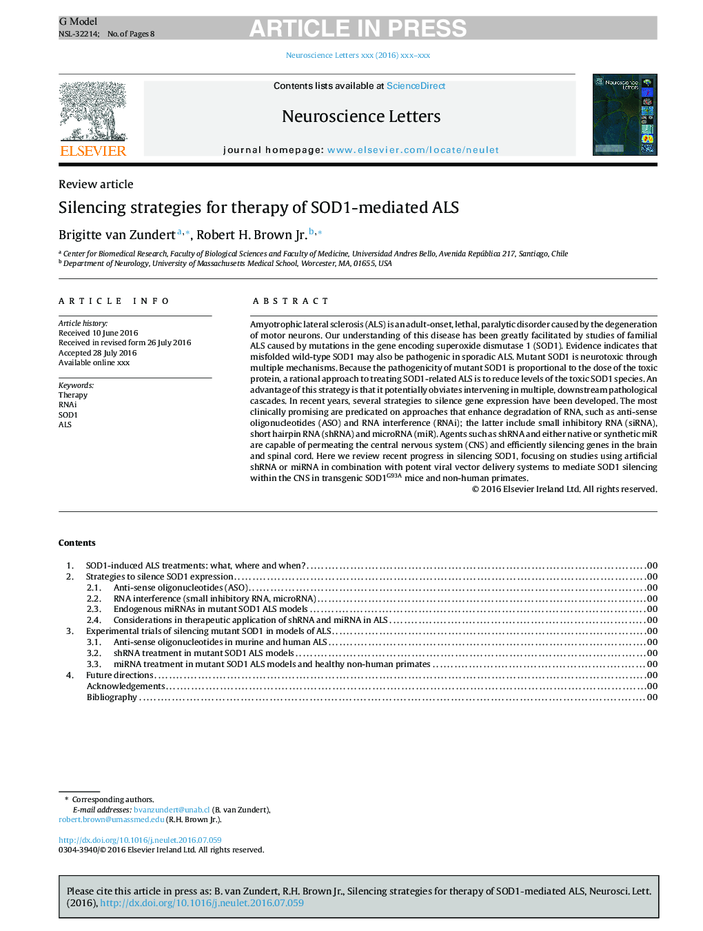 Silencing strategies for therapy of SOD1-mediated ALS