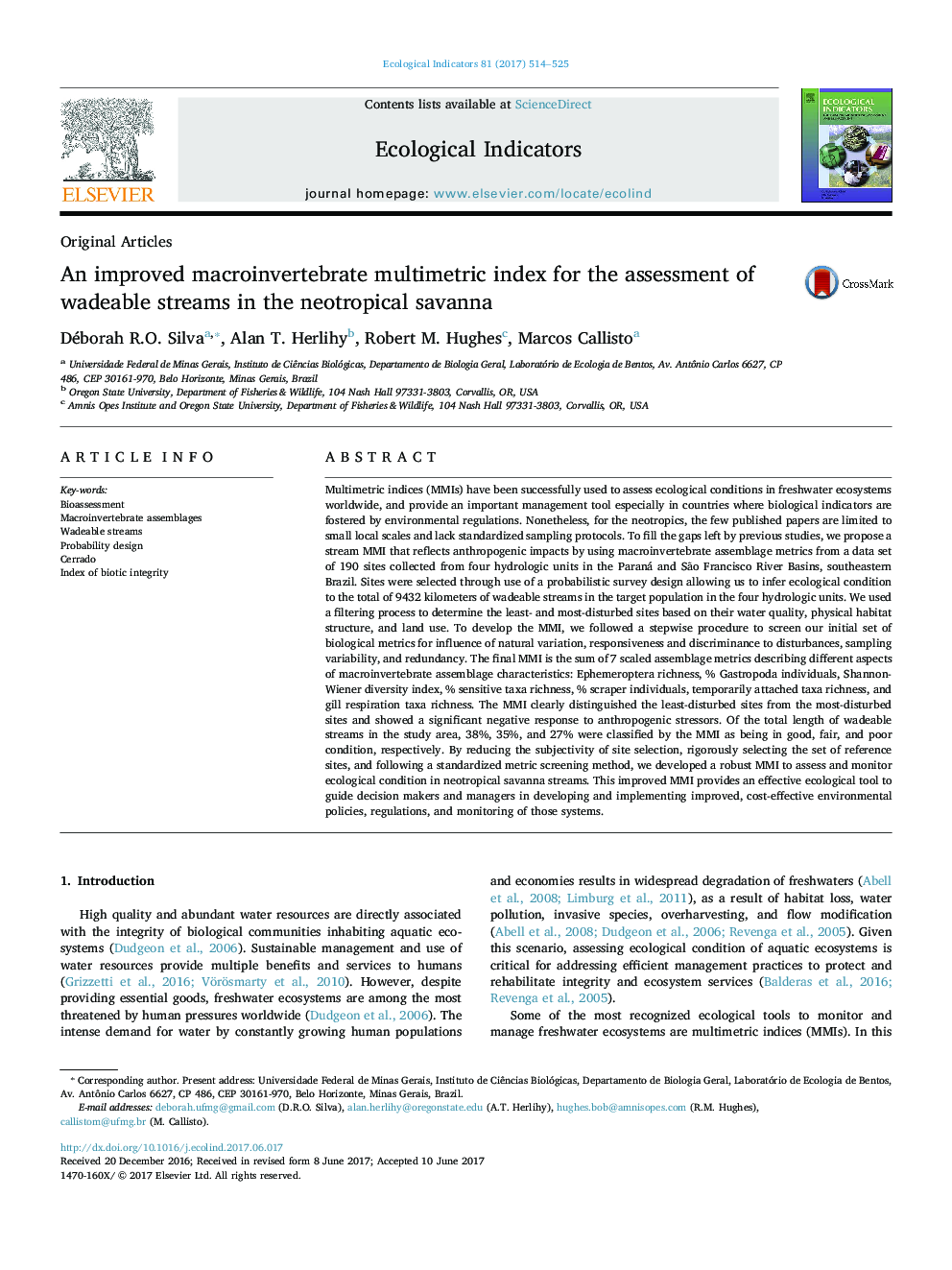مقالات اصلی: شاخص مولتی متری ماکرومولورباتیک را برای ارزیابی جریانهای لرزان در ساوانا نئوتروپیک 