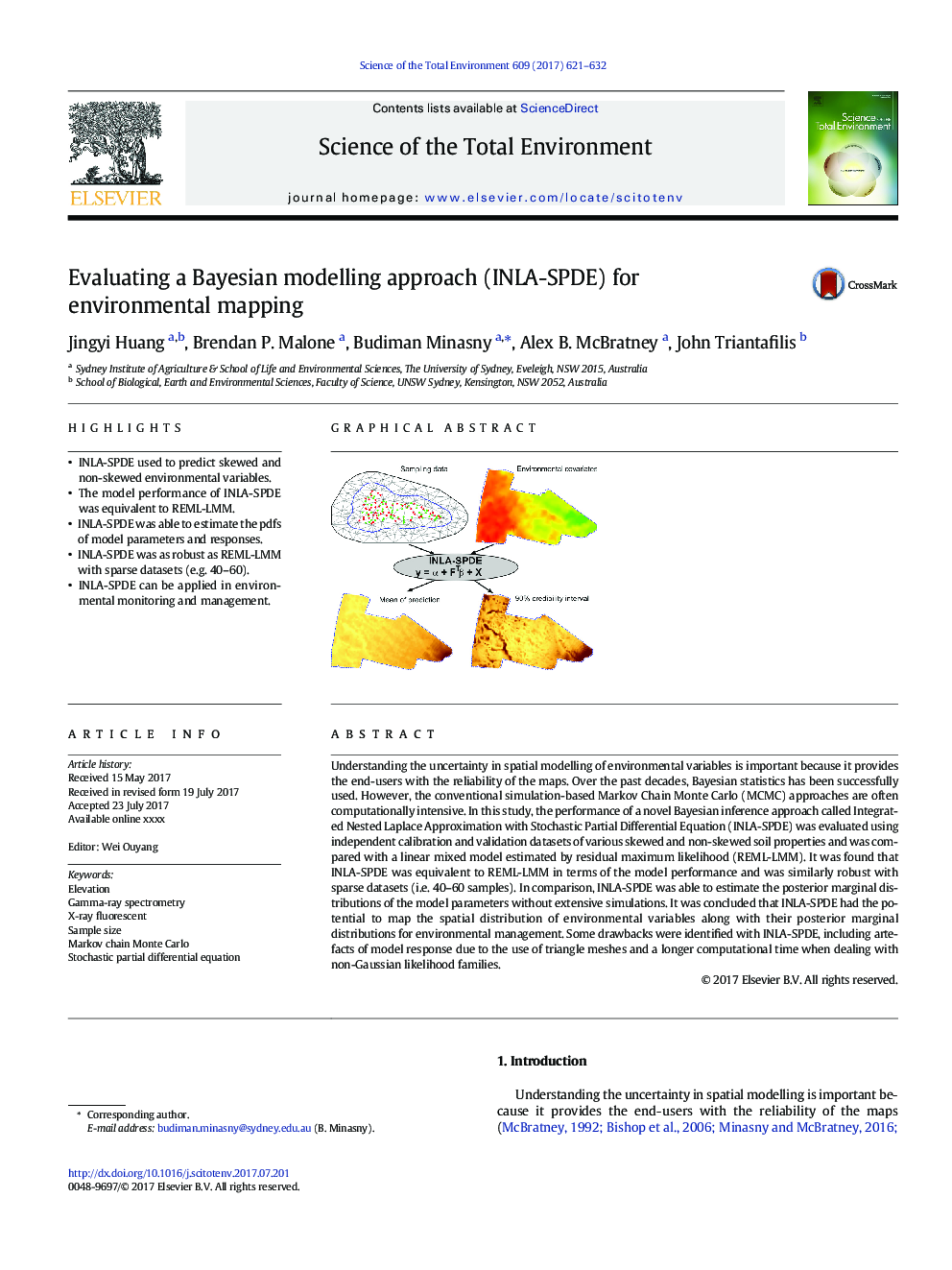 Evaluating a Bayesian modelling approach (INLA-SPDE) for environmental mapping