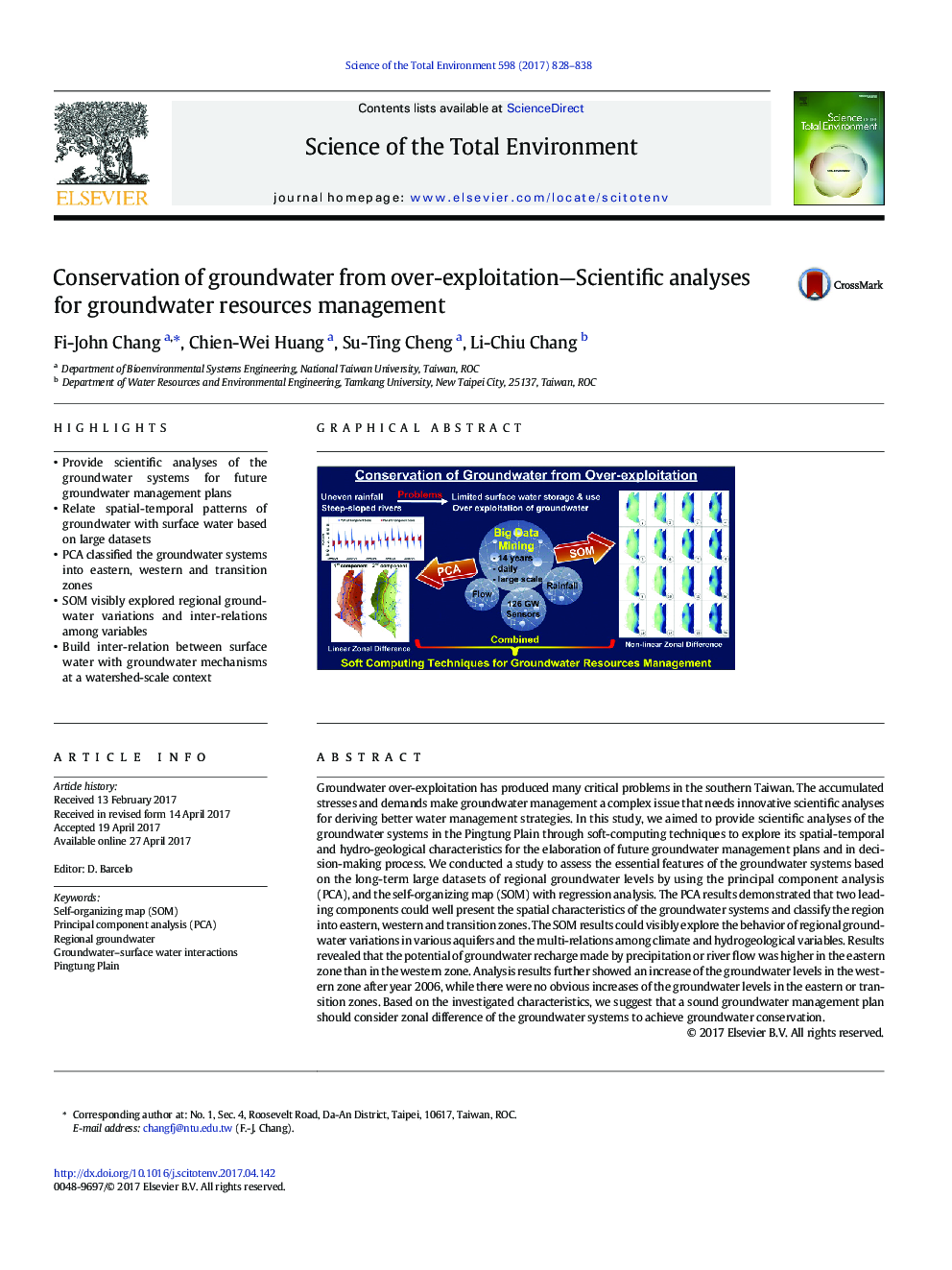 Conservation of groundwater from over-exploitation-Scientific analyses for groundwater resources management