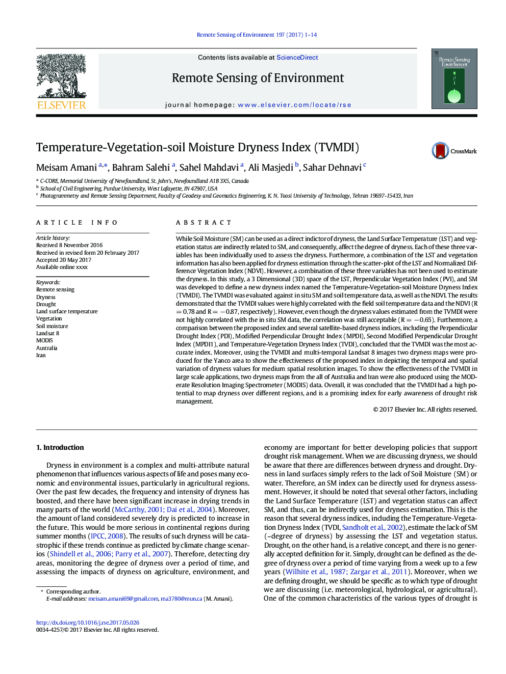 Temperature-Vegetation-soil Moisture Dryness Index (TVMDI)